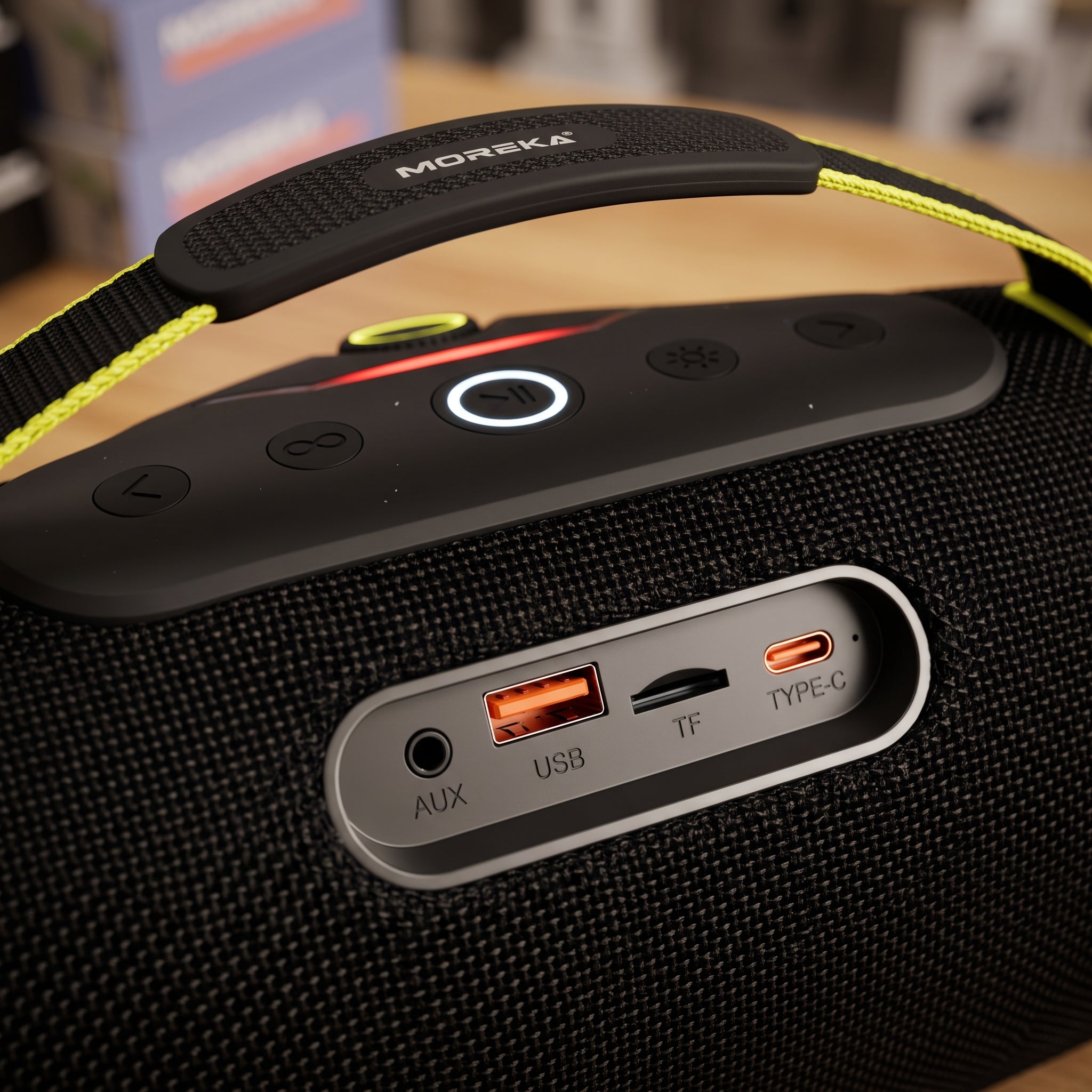 Bocina Inalámbrica Moreka A64 60W Bluetooth 5.3 Batería 8000mAh Luz RGB - Imagen 9