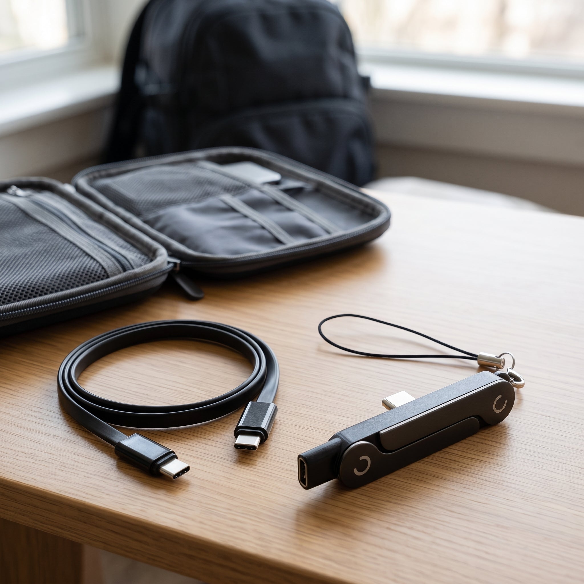 Cable de Carga y Datos Moreka CB-059 100W USB-C a USB-C con Soporte Desmontable - Imagen 5