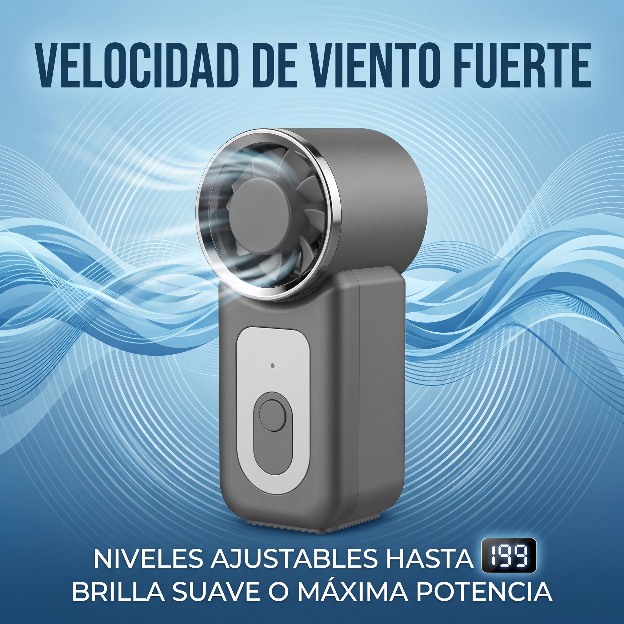 Mini Ventilador de Mano YISEN FS-52 con Batería de 3000mAh y Carga Tipo-C - Imagen 4