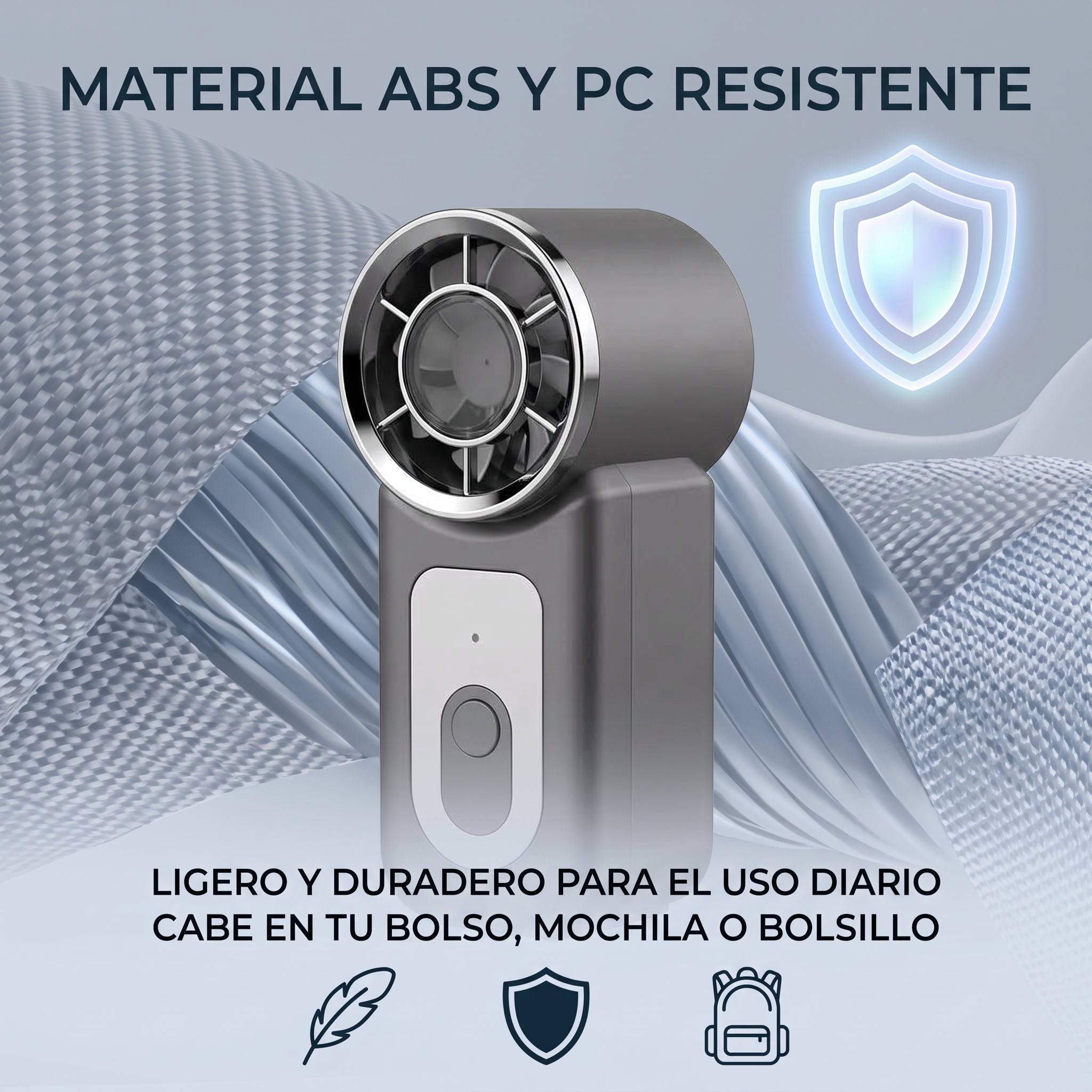 Mini Ventilador de Mano YISEN FS-52 con Batería de 3000mAh y Carga Tipo-C - Imagen 6