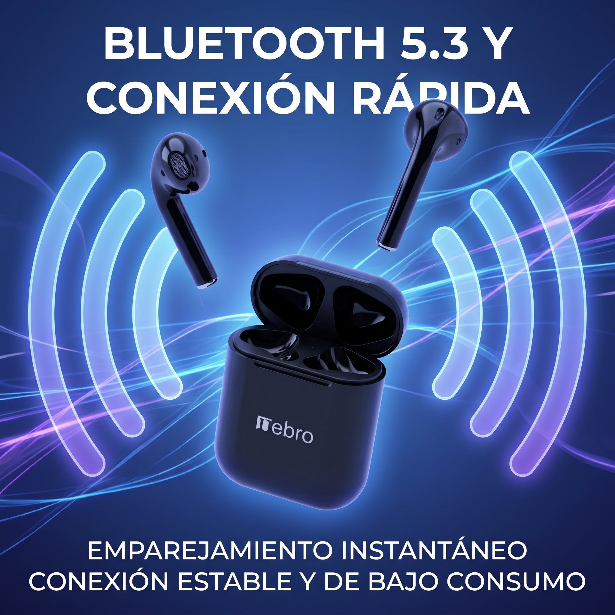 Audífonos Inalámbricos Nebro SE-1 Bluetooth 5.3 Ecualizador Sonido HiFi - Imagen 5