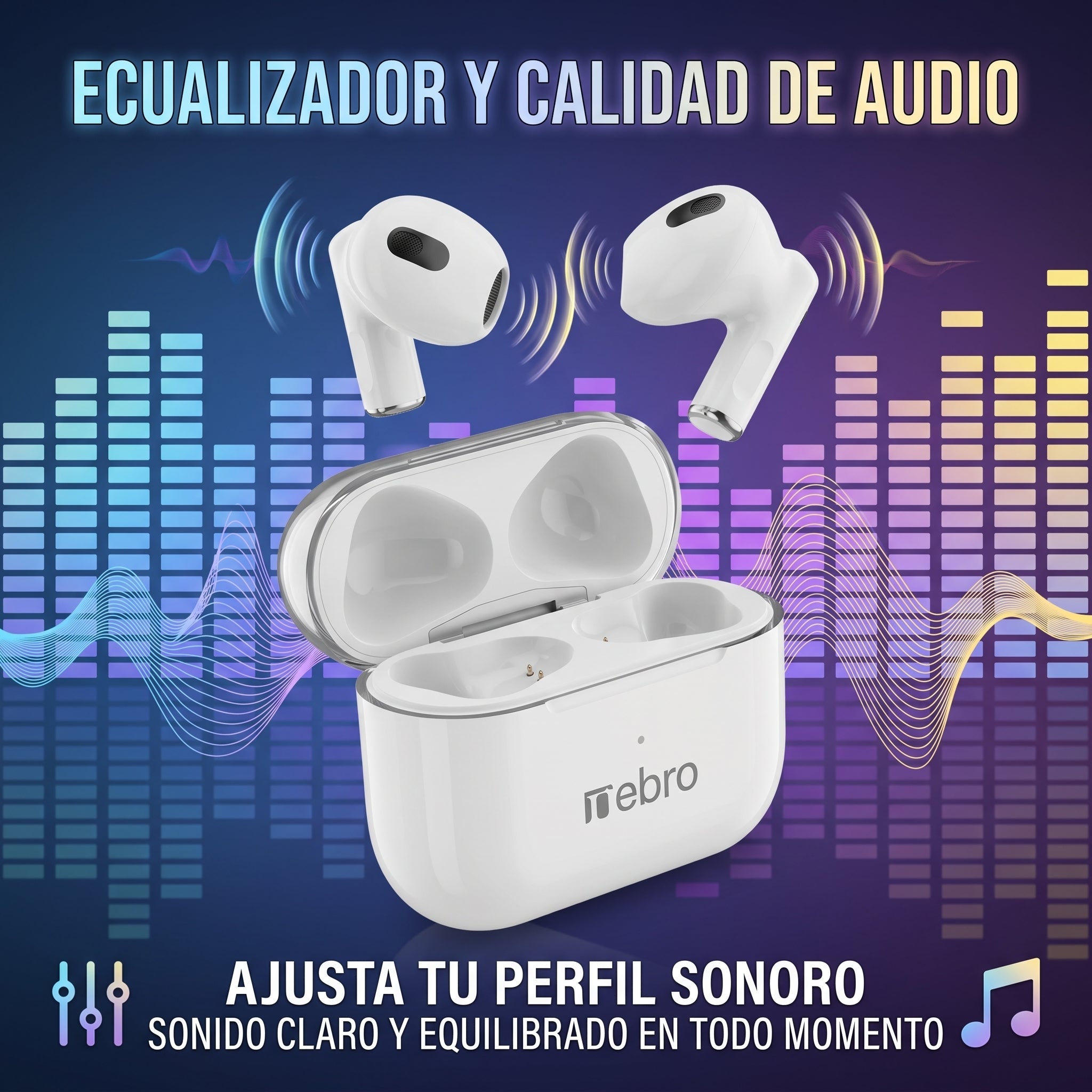 Audífonos Inalámbricos Nebro SE-1 Bluetooth 5.3 Ecualizador y Sonido HiFi - Imagen 4