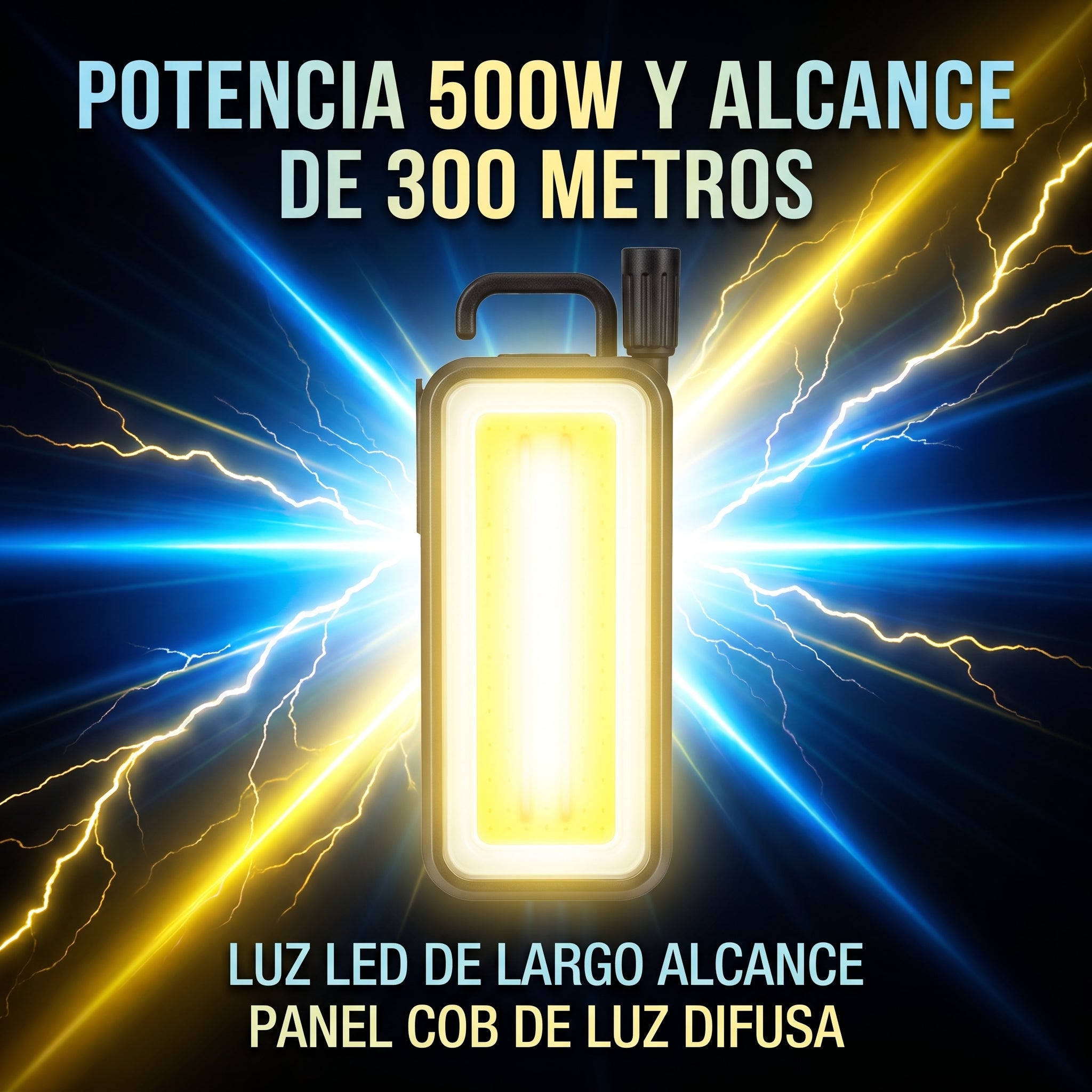 Lámpara de Trabajo LED Moreka MT-049 500W con Panel COB, Gancho e Imán - Imagen 10