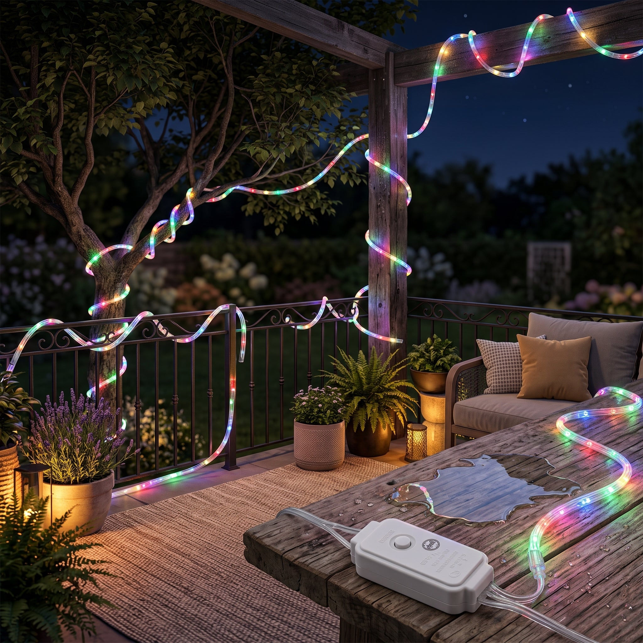 Cuerda de Luces LED Moreka M15-005 5 Metros 90 Luces Multicolor Protección IP65 - Imagen 10