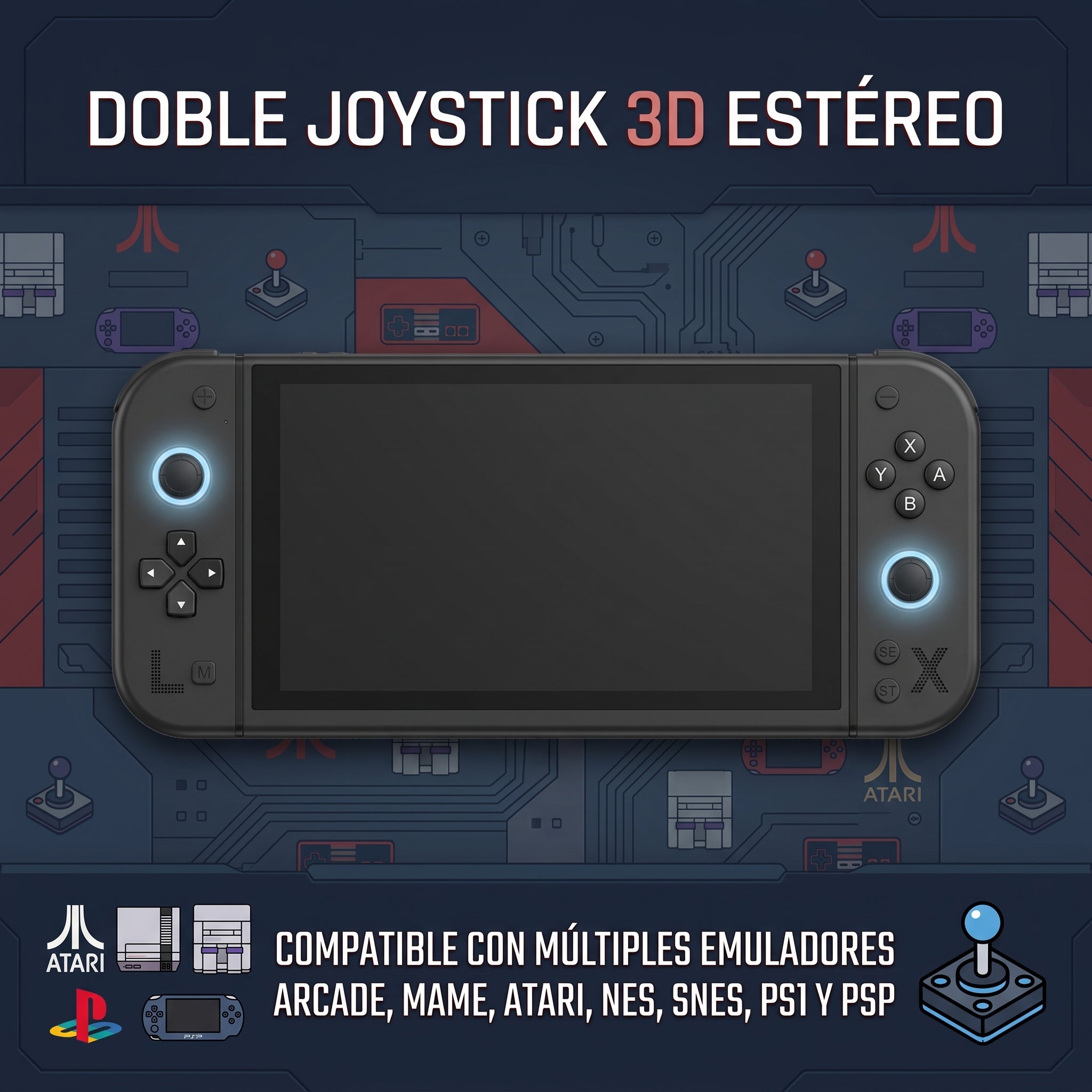 Consola de Videojuegos G90 Pantalla HD de 7 Pulgadas IPS Soporte Multi-Emulador - Imagen 2