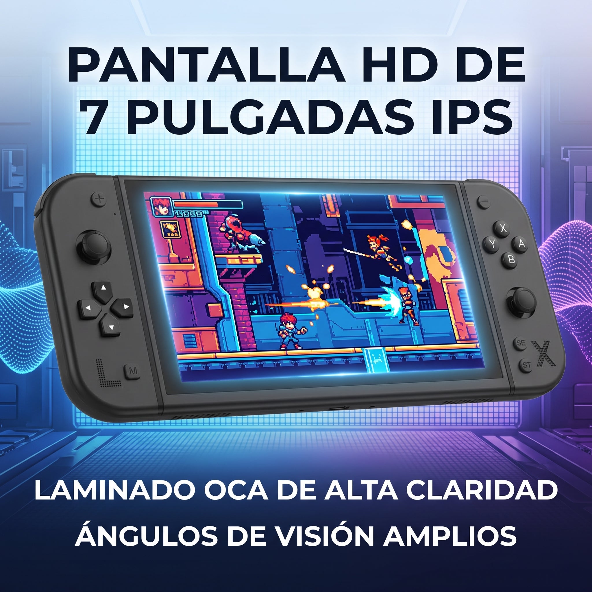 Consola de Videojuegos G90 Pantalla HD de 7 Pulgadas IPS Soporte Multi-Emulador - Imagen 3
