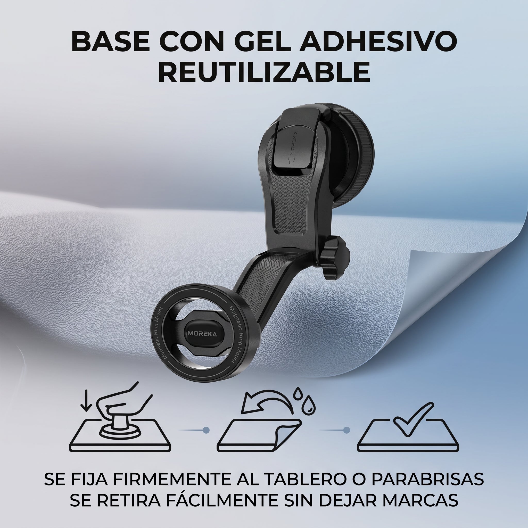 Soporte Magnético para Auto Moreka ZJ-023 con Brazo Articulado y Giro 360° - Imagen 6