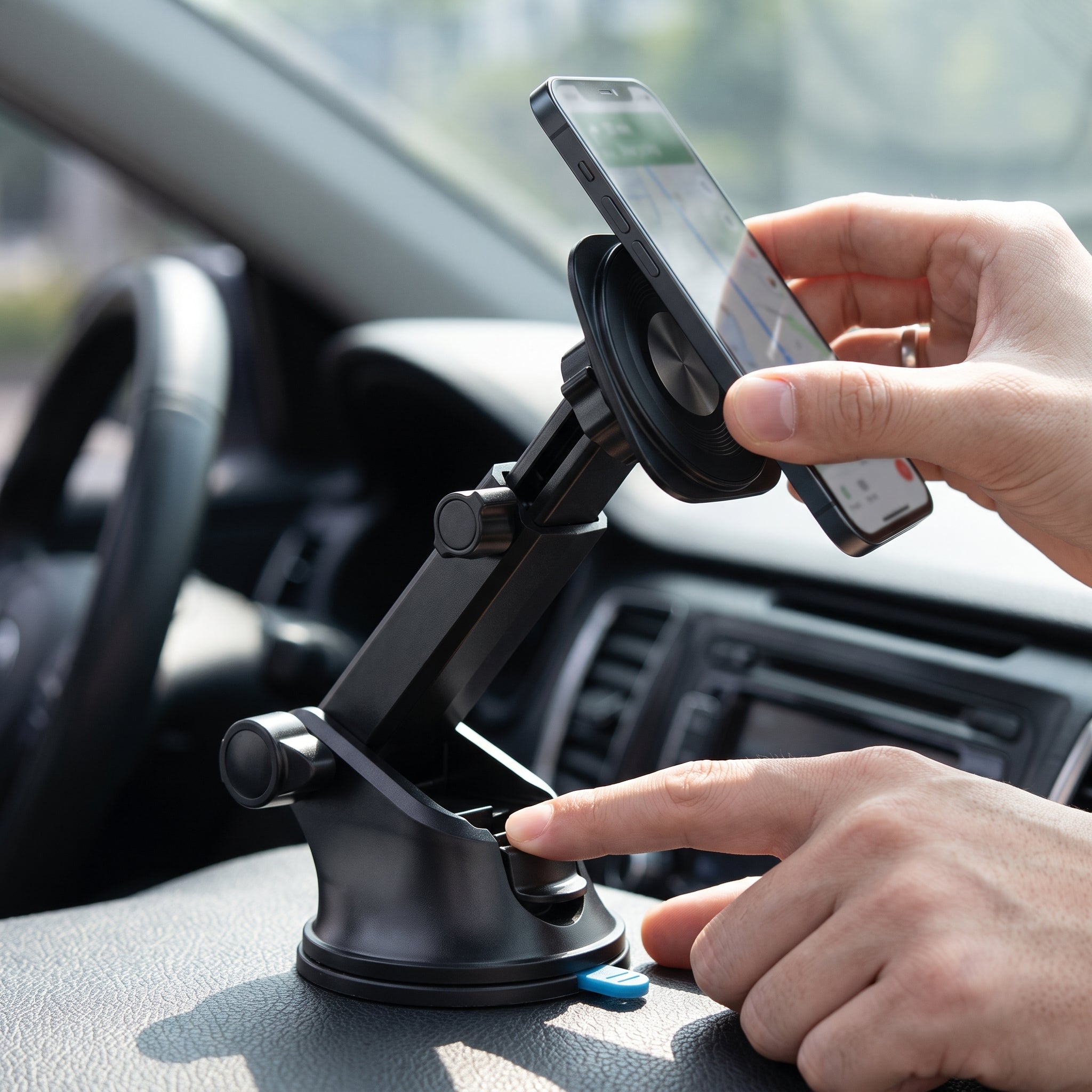 Soporte Magnético para Auto Moreka ZJ-022 con Giro 360° y Altura Ajustable - Imagen 2