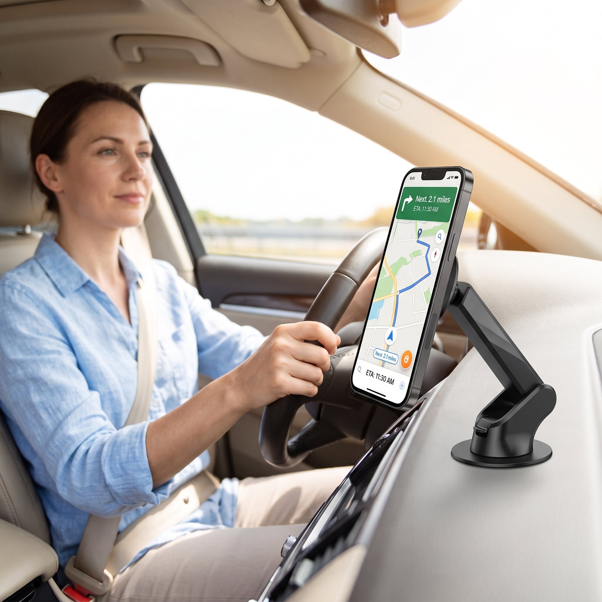 Soporte Magnético para Auto Moreka ZJ-022 con Giro 360° y Altura Ajustable - Imagen 8