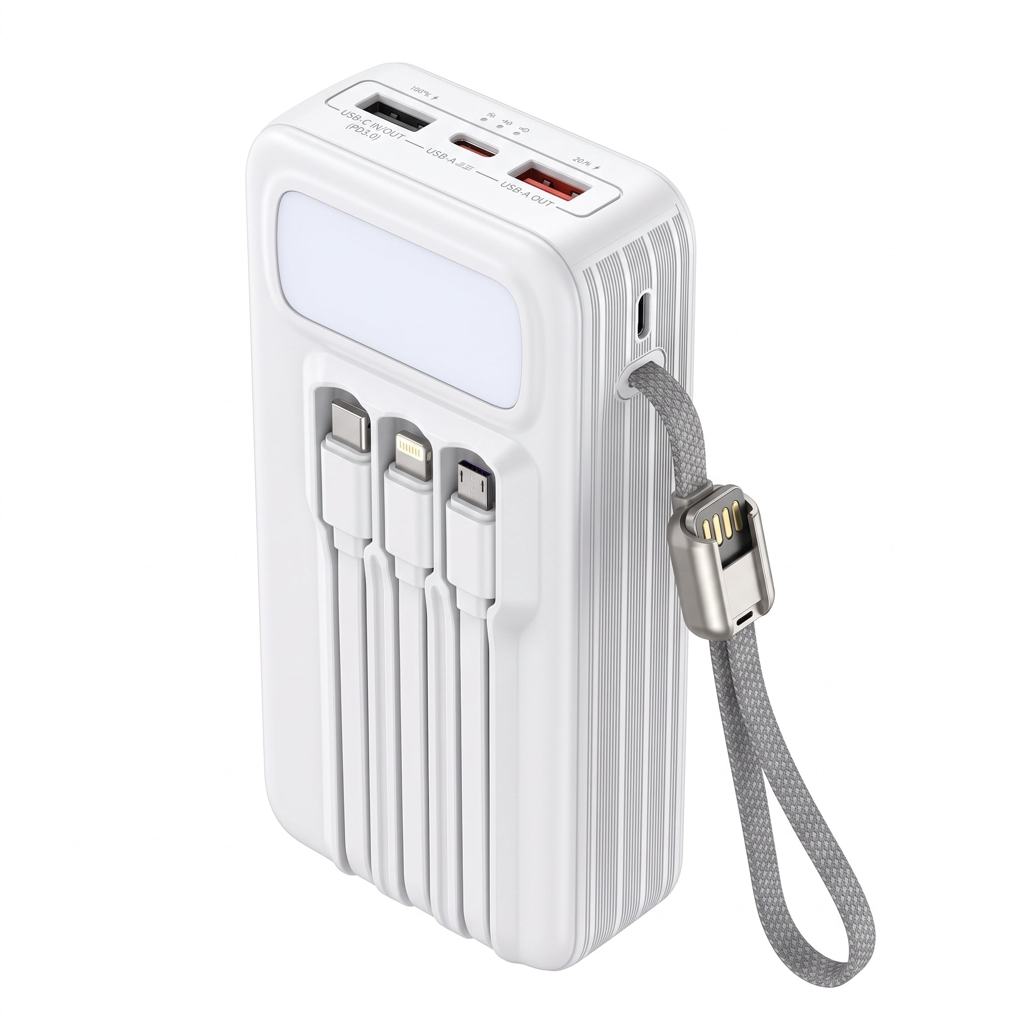 Batería Externa Moreka K114 20000mAh con 22.5W y Cuatro Cables Integrados - Imagen 7