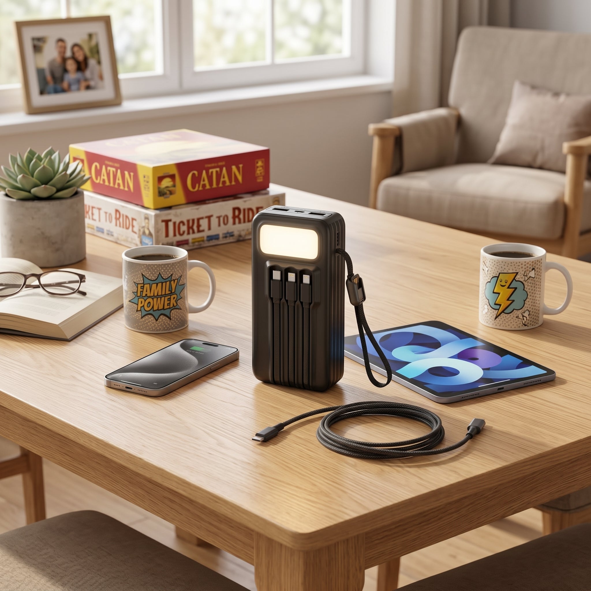 Batería Externa Moreka K114 20000mAh con 22.5W y Cuatro Cables Integrados - Imagen 10