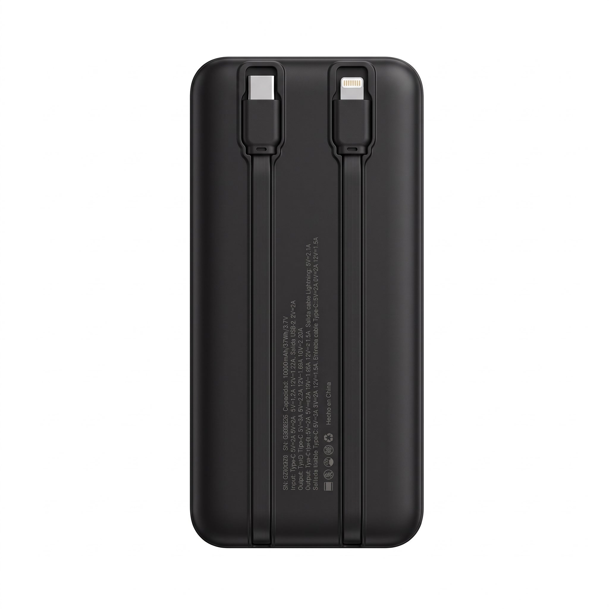Batería Externa Moreka K117 10000mAh con 22.5W, Cables Integrados y Pantalla Digital