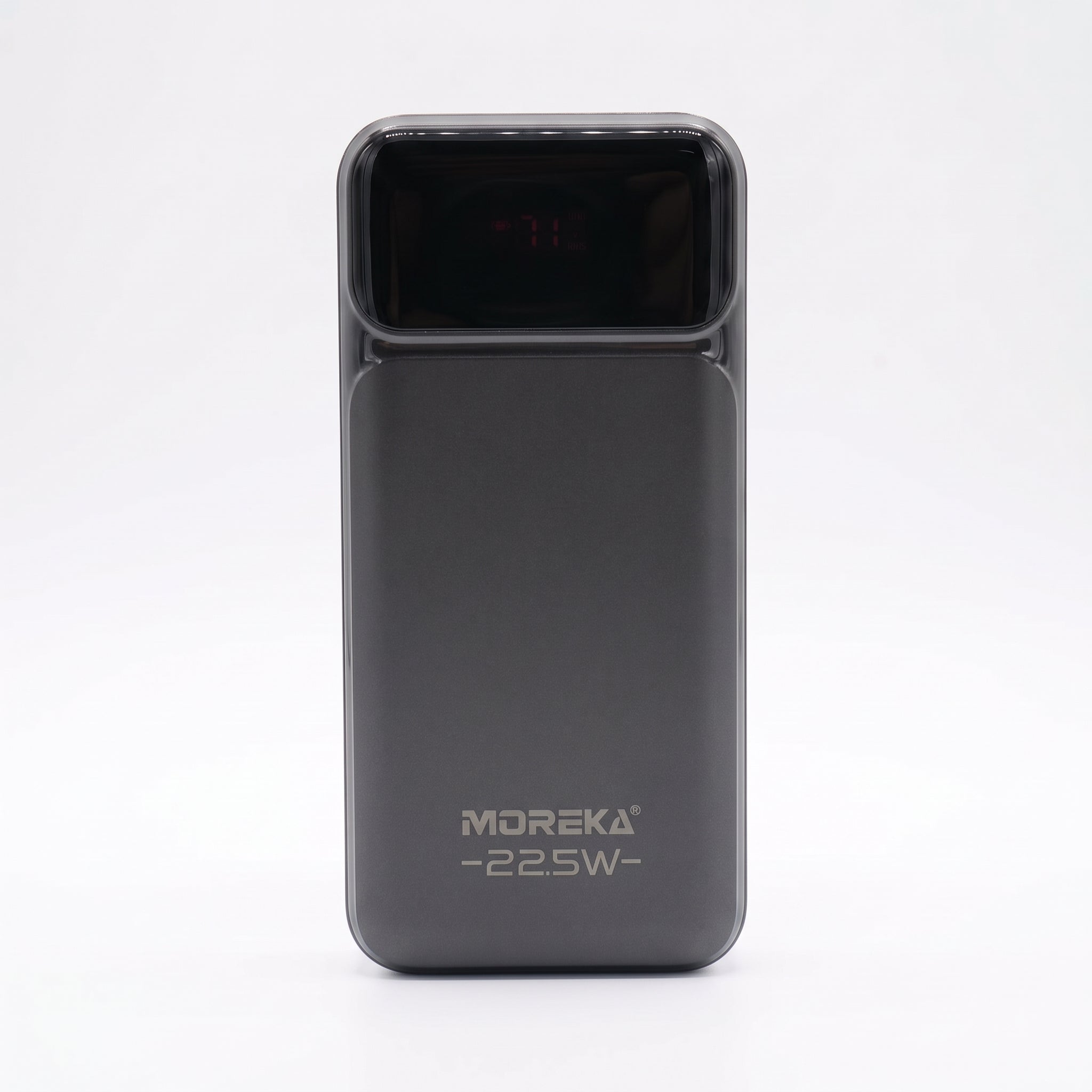 Batería Externa Moreka K118 20000mAh con 22.5W, Cables Integrados Tipo-C y Lightning y Pantalla Digital - Imagen 7