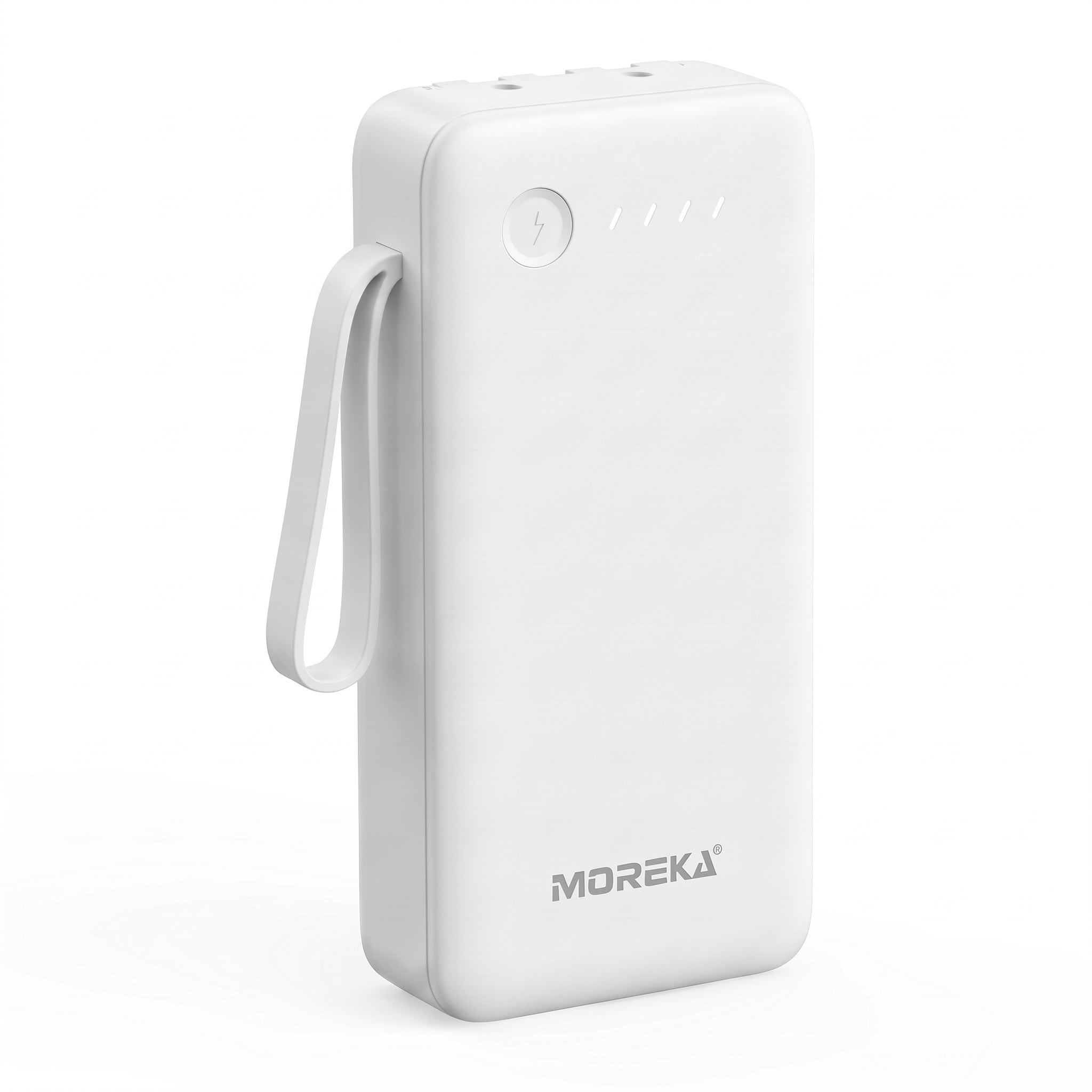 Batería Externa Moreka K119 20000mAh con Cables Integrados y Carga Inteligente