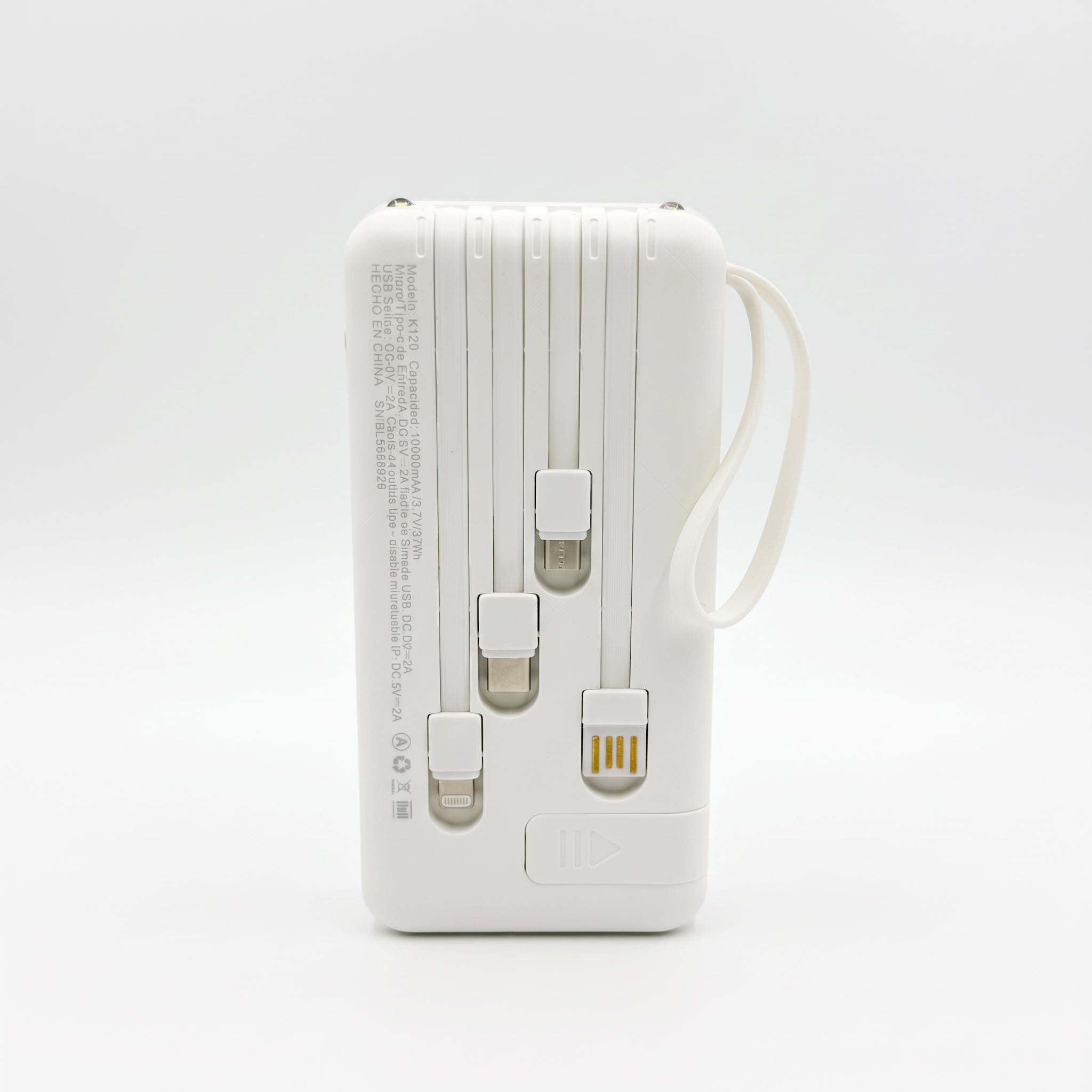 Batería Externa Moreka K120 10000mAh con Cables Integrados y Carga Inteligente 2A - Imagen 10