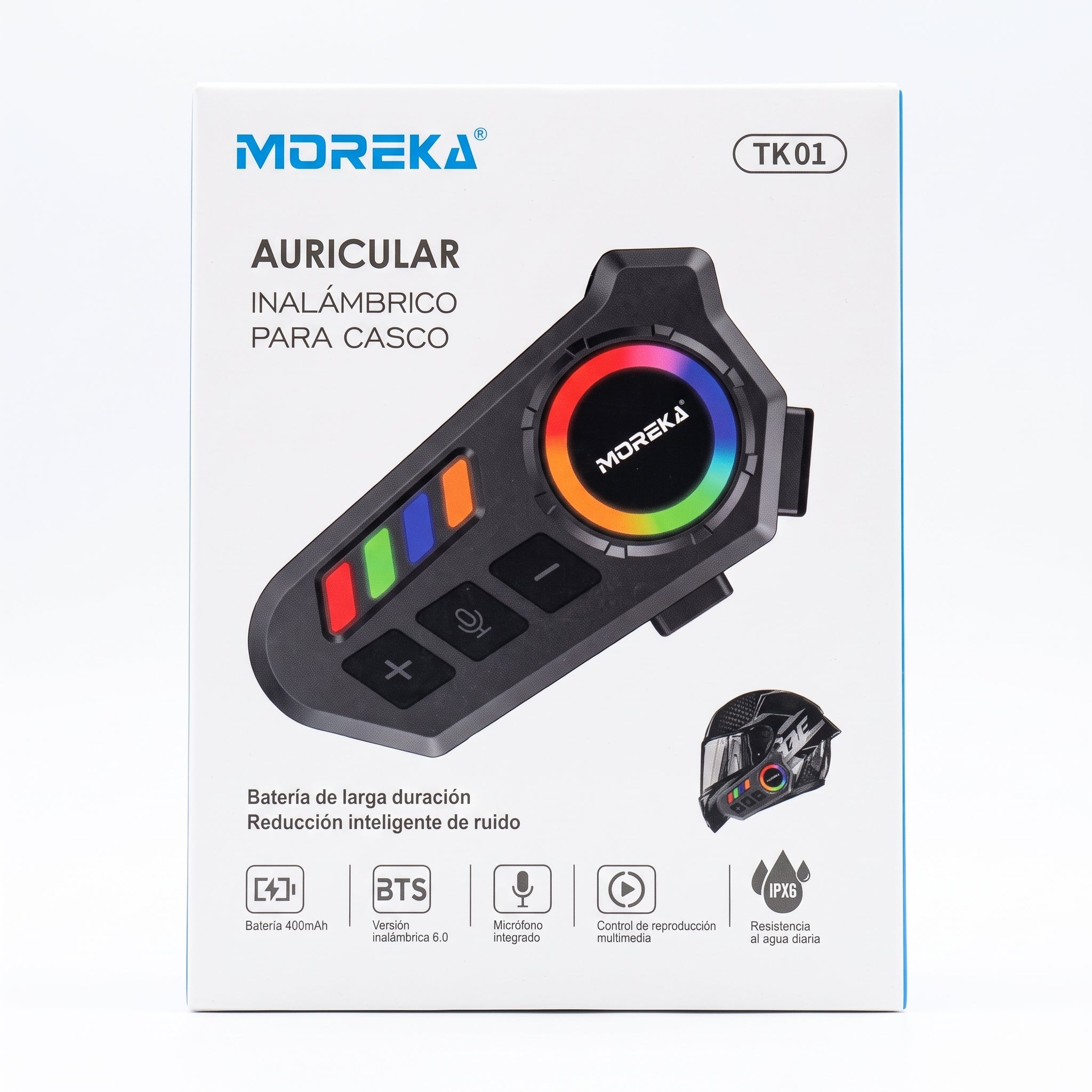 Auricular Inalámbrico para Casco Moreka TK01 con 40 Horas de Batería y Resistencia IPX6 - Imagen 11