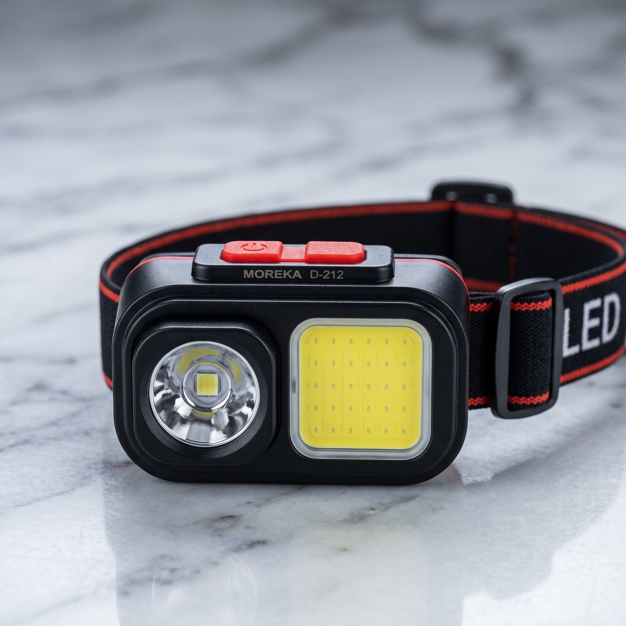 Lámpara de Cabeza LED Moreka D-212 con Doble Iluminación y Banda Manos Libres - Imagen 10