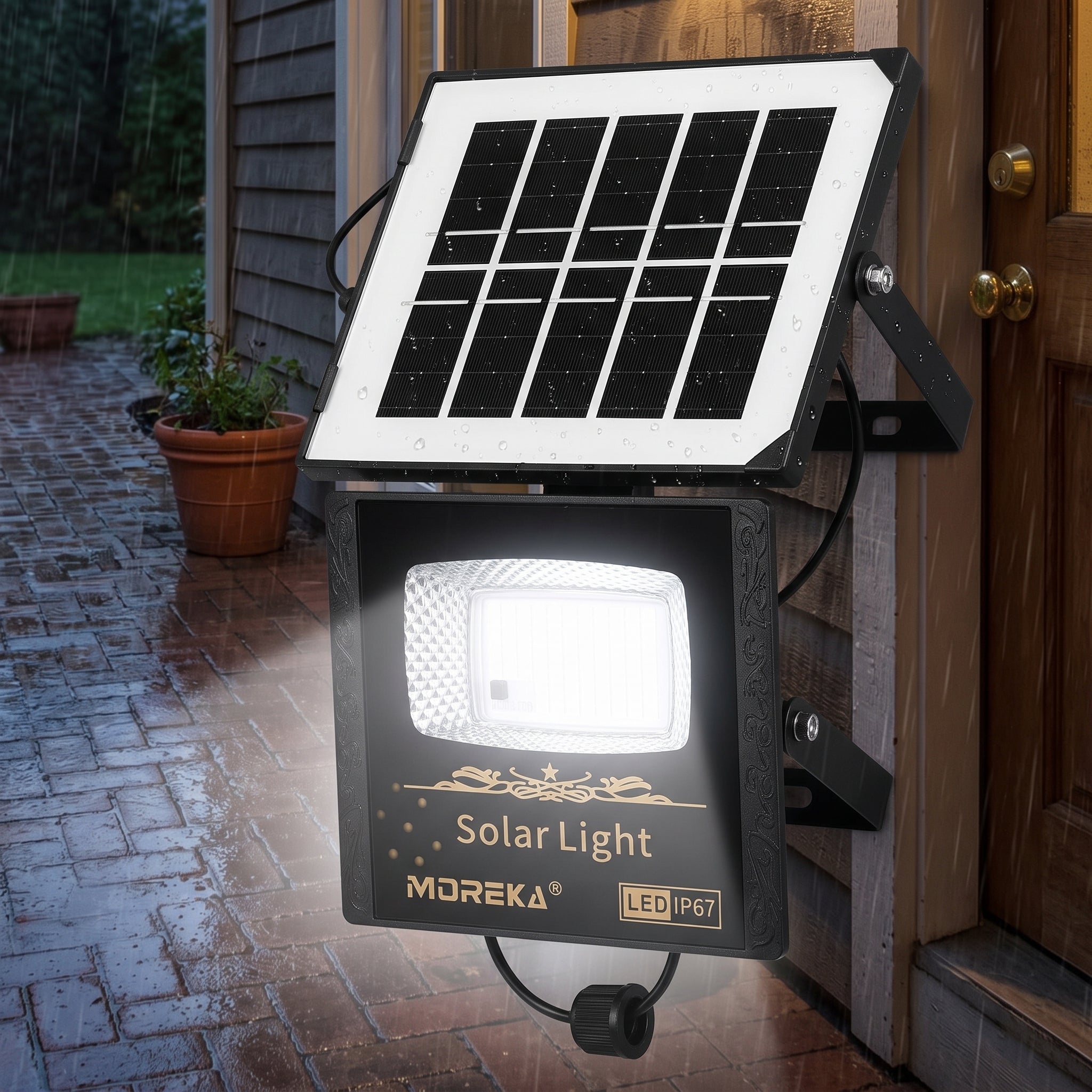 Reflector Solar LED Moreka MOR-070 30W con 102 LEDs, Control Remoto y Protección IP67 - Imagen 7