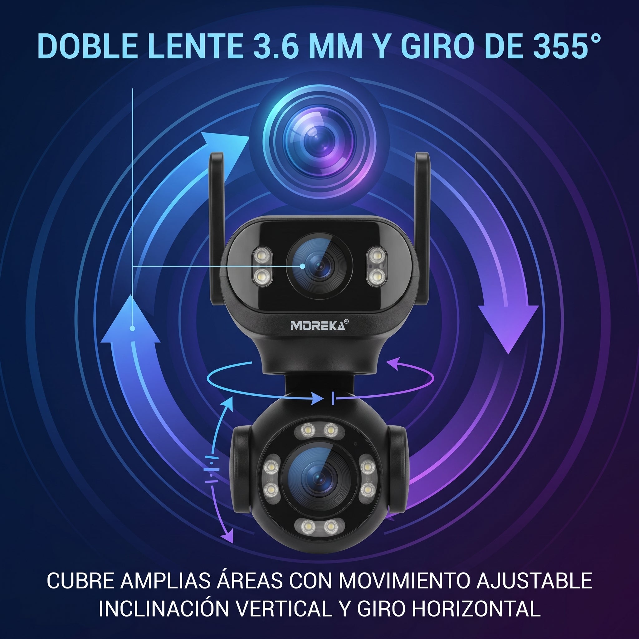 Cámara de Mano MOREKA Pro 4 Combo Creador 2K con Trípode y Pantalla Integrada - Imagen 3