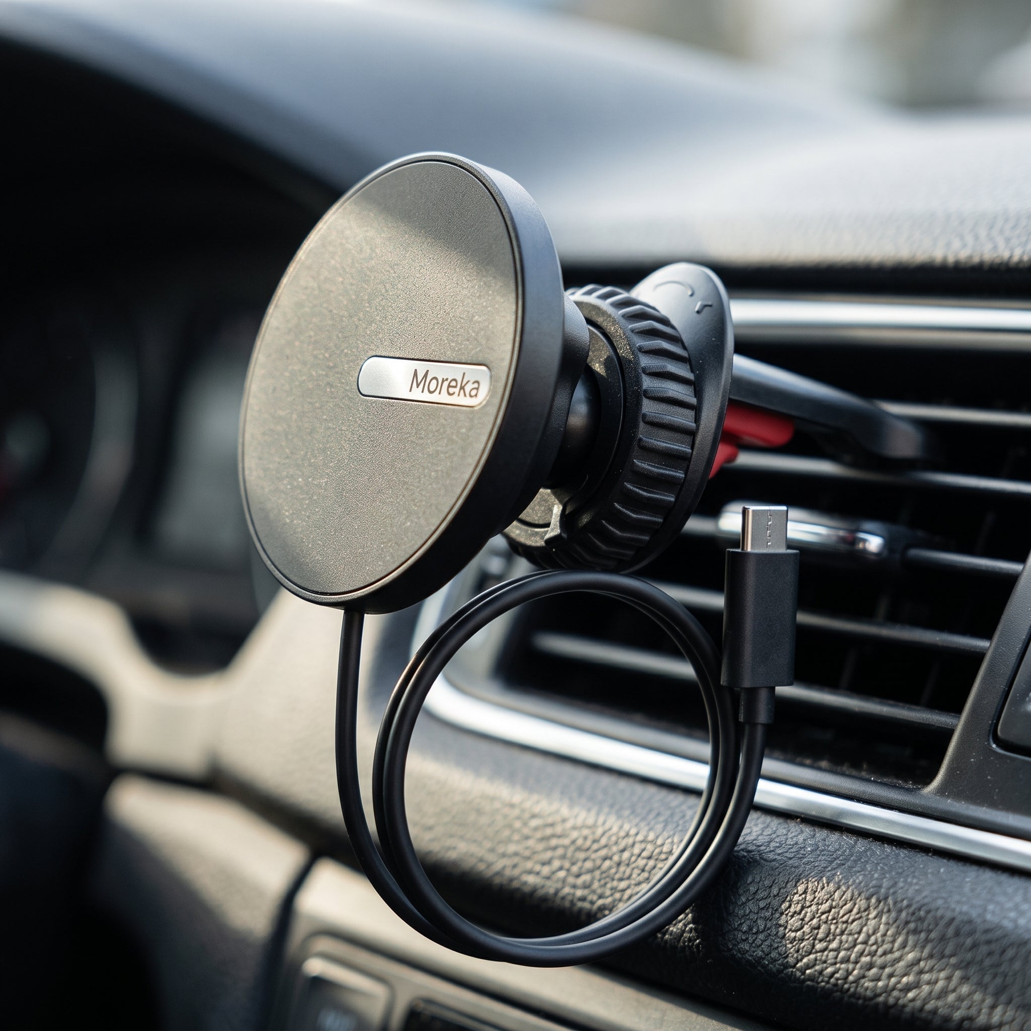 Soporte Magnético para Coche Nebro WAT-906 con Carga de 25W Rotación de 360° Cable Tipo C - Imagen 8