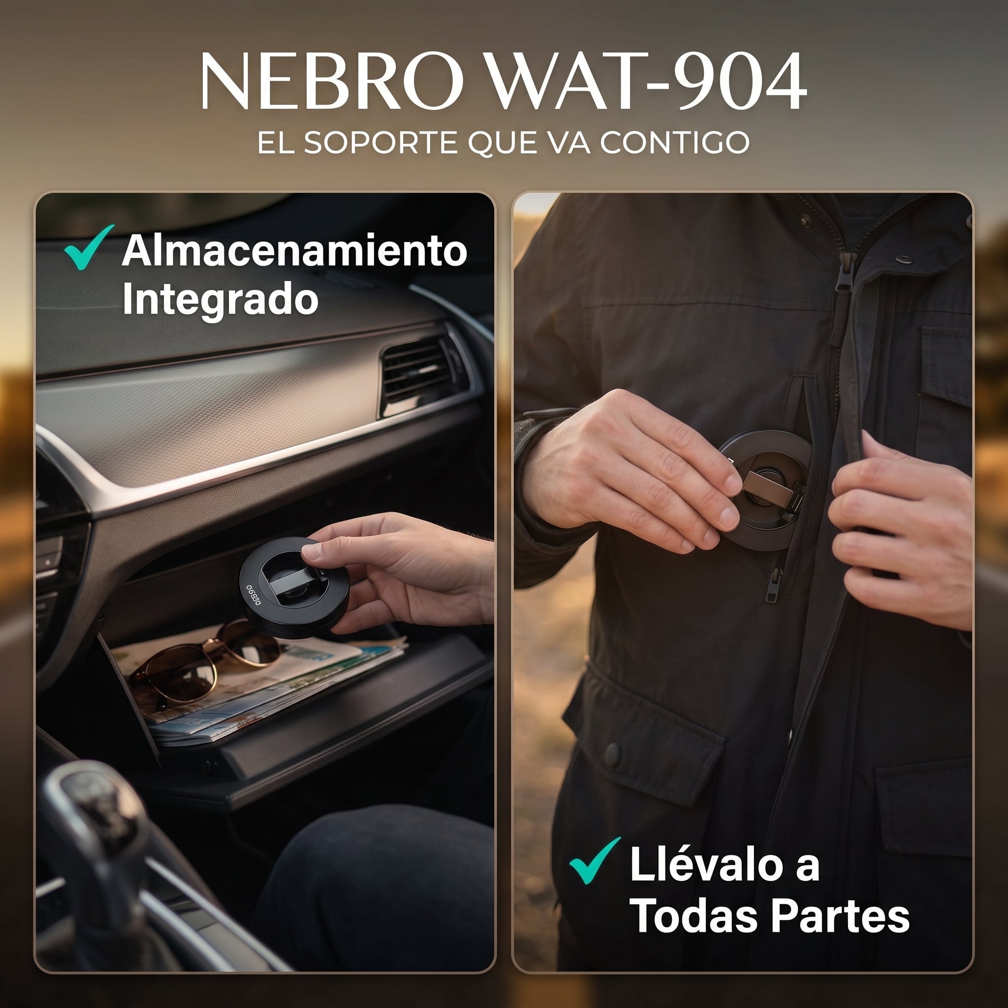Soporte Magnético para Celular NEBRO Plegable Oculto WAT-904 - Imagen 6