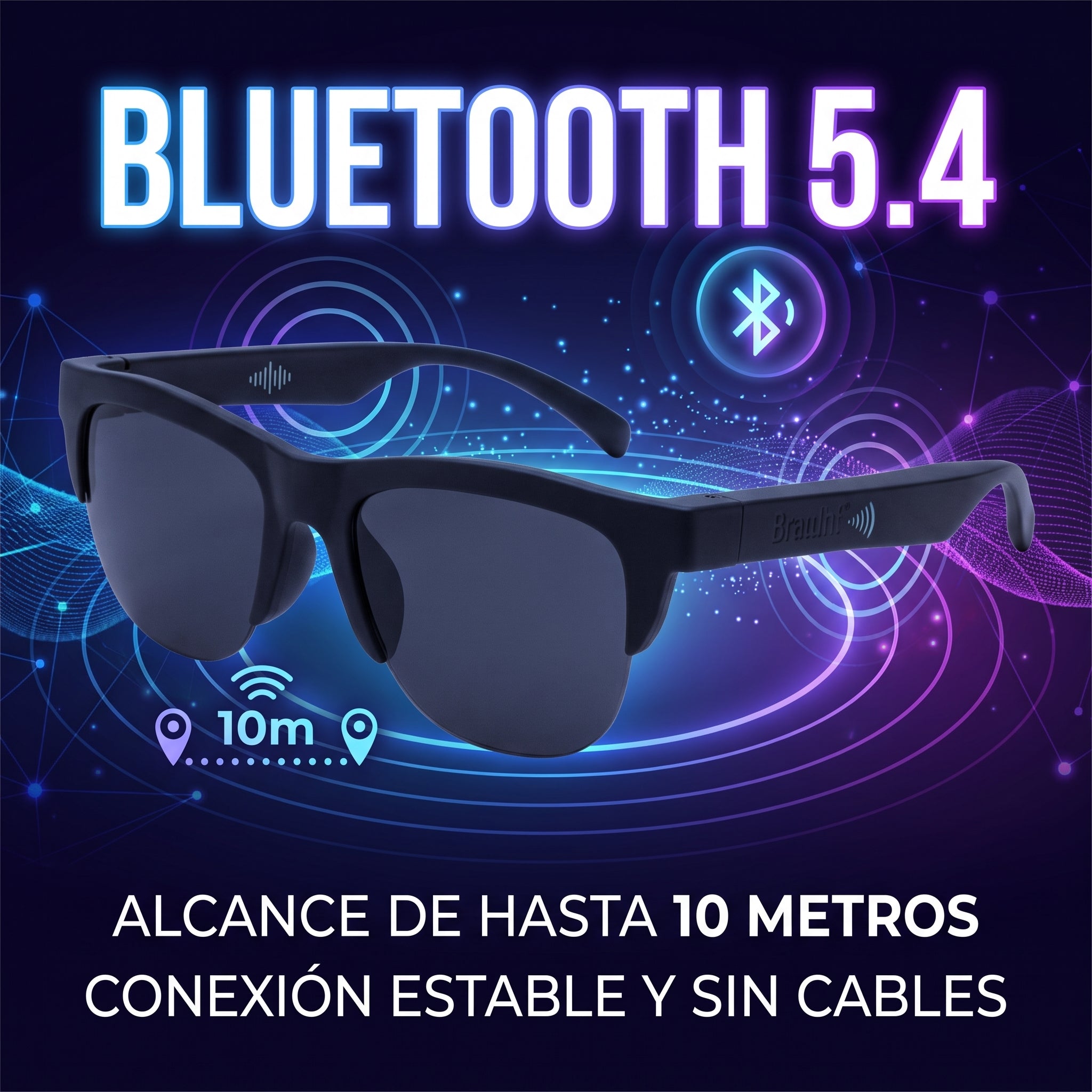 Gafas Auriculares Inalámbricos Büytiti ST-B261 Bluetooth 5.4 Protección UV - Imagen 6