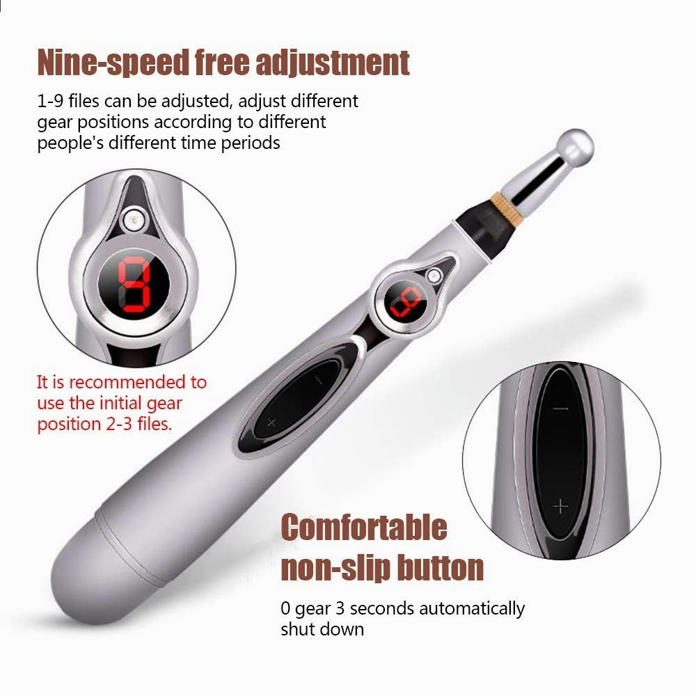 Pluma Electro Acupuntura Estimulación Masajeador - T2256 - Imagen 3