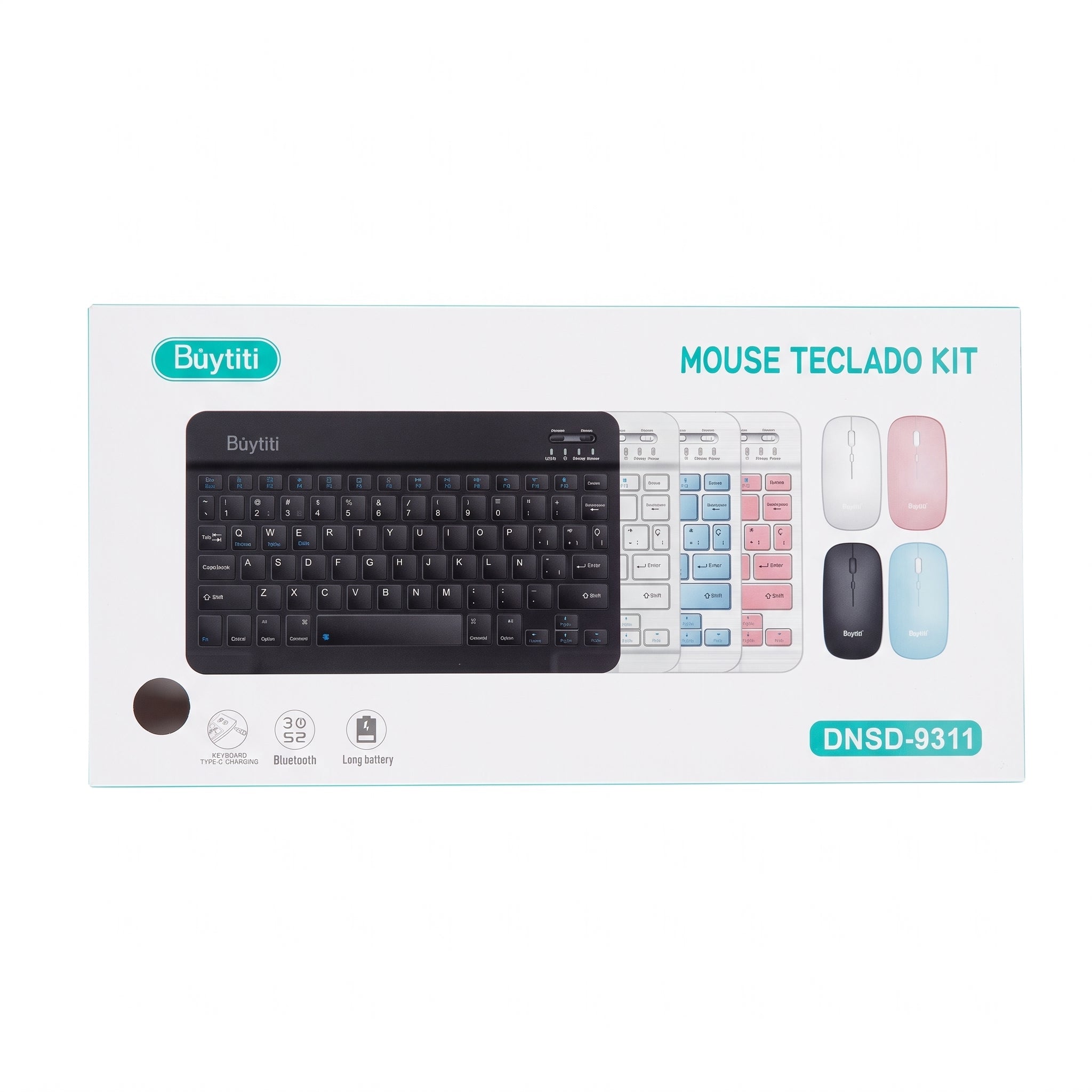 Kit de Teclado y Ratón Inalámbricos Büytiti DNSD-9311 Bluetooth Ultradelgado - Imagen 12