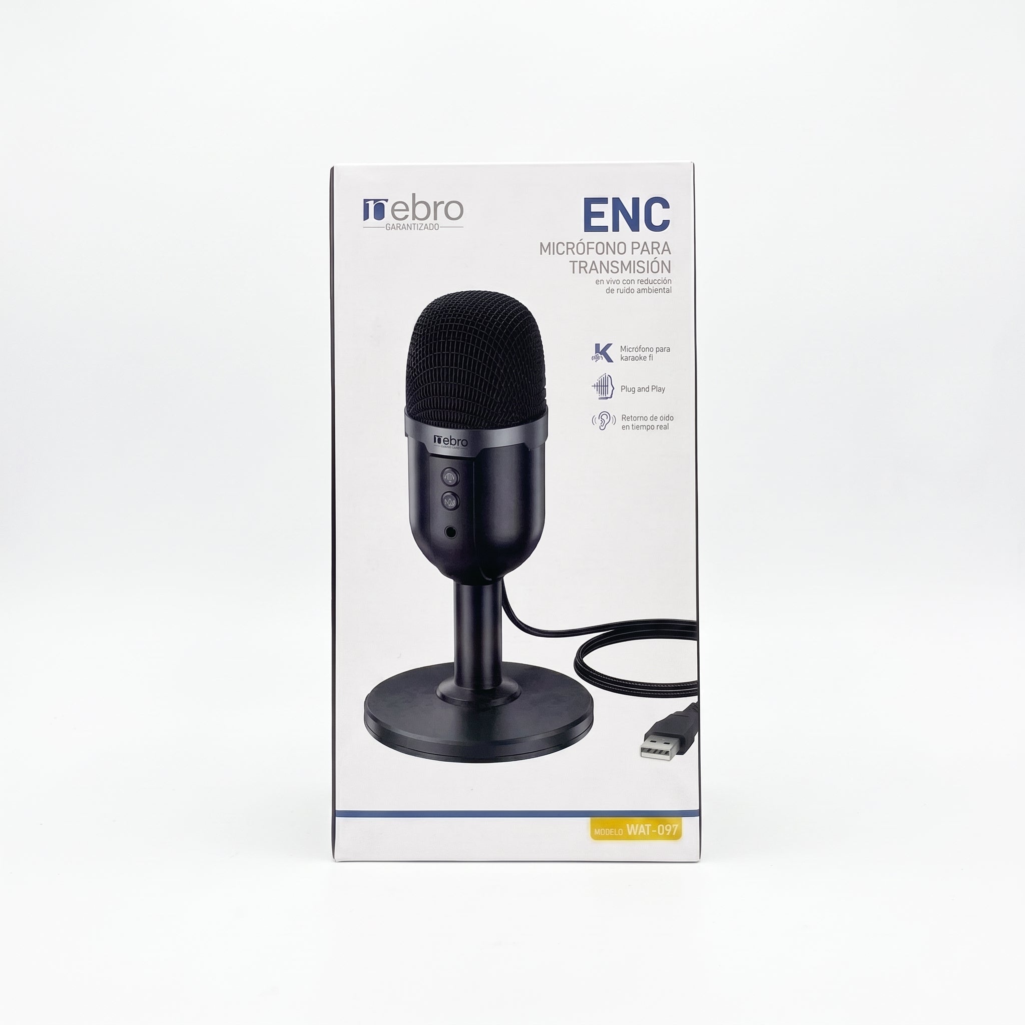 Micrófono Nebro WAT-097 Gamer Escritorio Luces RGB Plug And Play - Imagen 7