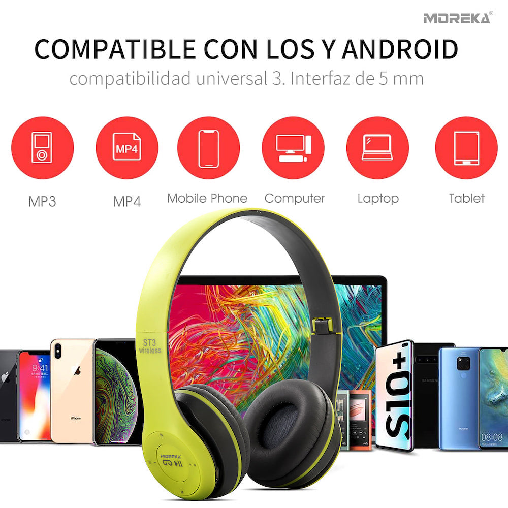 Audifonos Diadema Moreka ST3 Bluetooth - Imagen 4