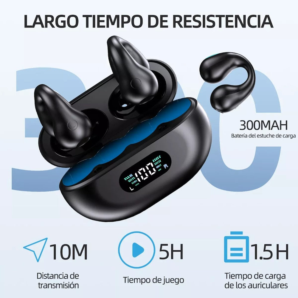 Audífonos Conducción Ósea Con Clip Gamer YYK-Q80 — Bluetooth 5.3 TWS - Imagen 4