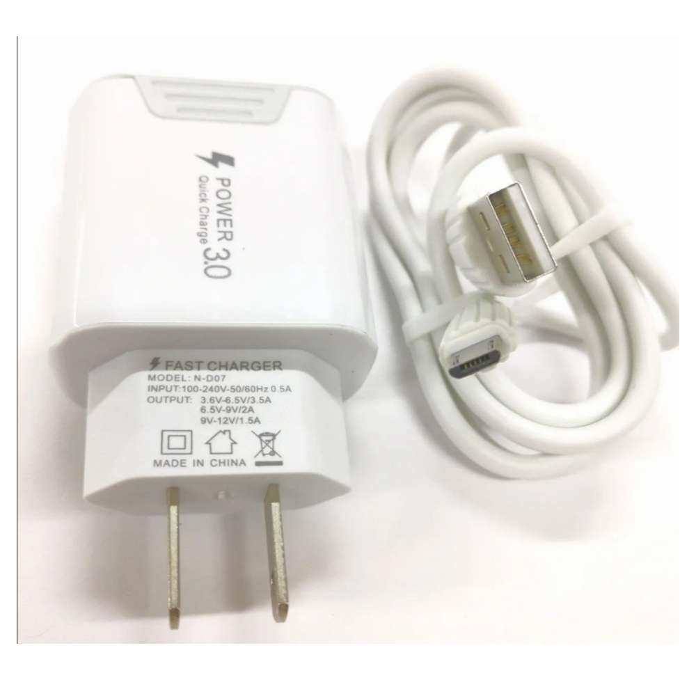 Cargador Oneeka N-D07 QC 3.0A cable tipo V8 - Imagen 5