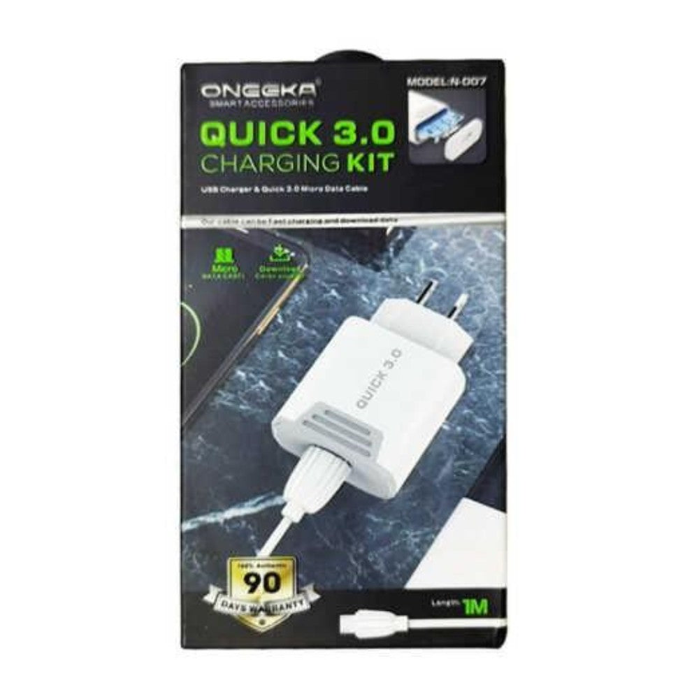 Cargador Oneeka N-D07 QC 3.0A cable tipo V8 - Imagen 7