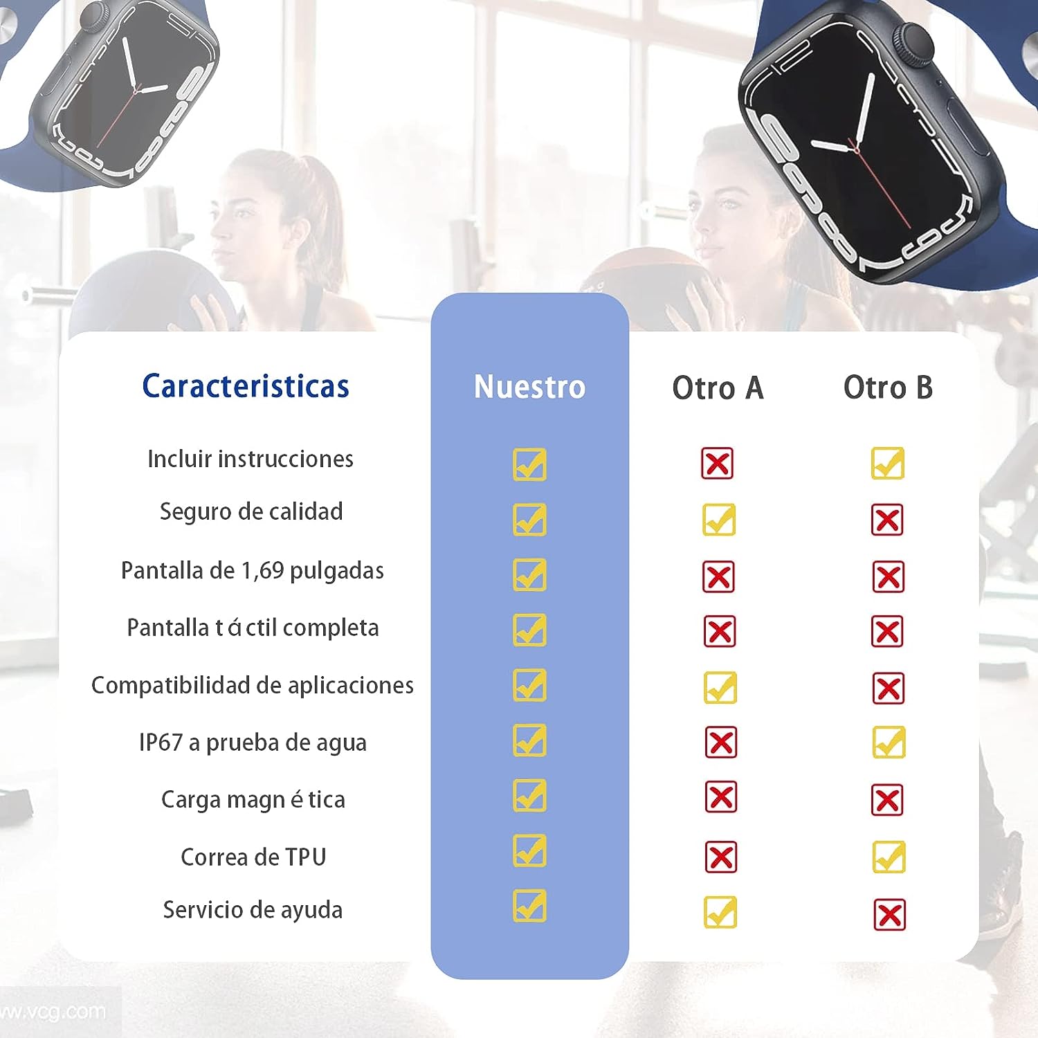 SmartWaatch Z51 Serie 7 BigScreen 1,99 impermeable - Imagen 5