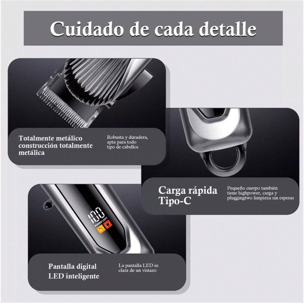 Afeitadora Cortapelos Eléctrica Inalámbrica - Imagen 6