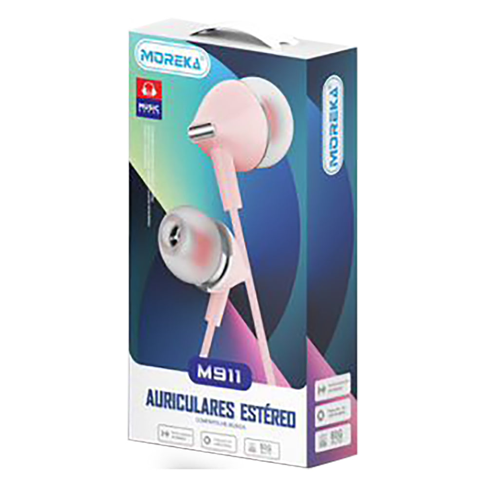 Audifonos Moreka M-911, Alámbricos, Manos Libres, 3.5mm — Bluetooth 5.3 TWS - Imagen 1