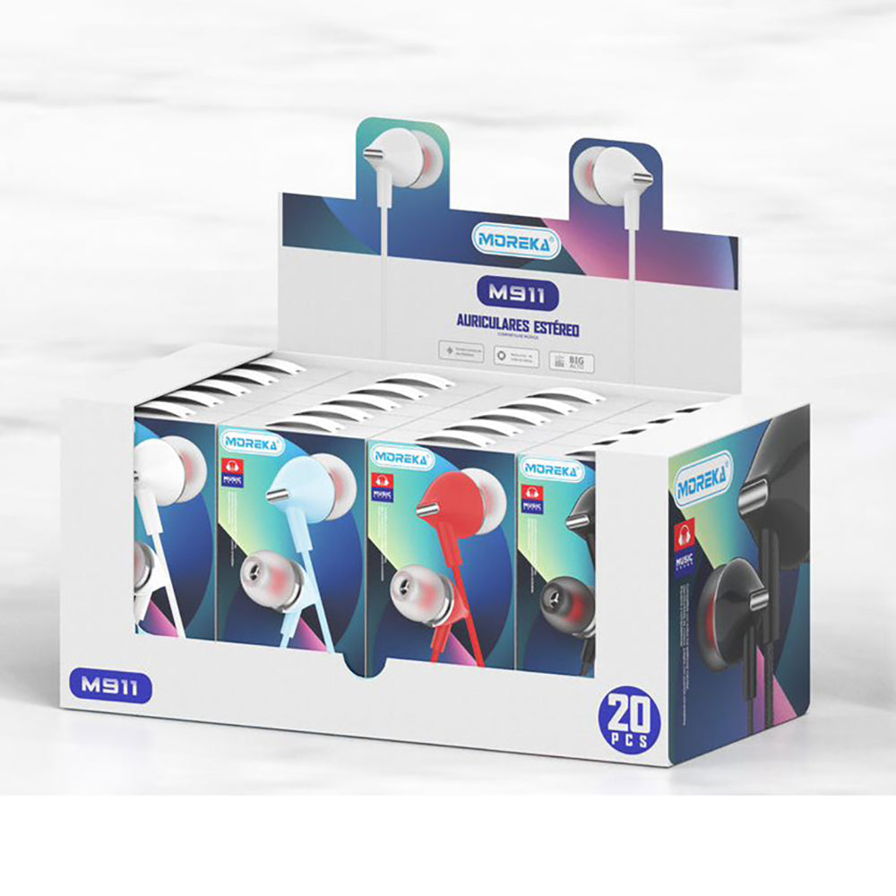 Audifonos Moreka M-911, Alámbricos, Manos Libres, 3.5mm — Bluetooth 5.3 TWS - Imagen 2