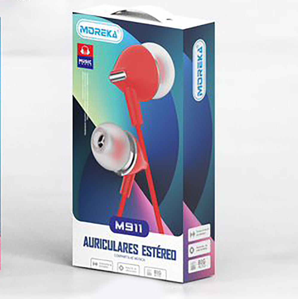 Audifonos Moreka M-911, Alámbricos, Manos Libres, 3.5mm — Bluetooth 5.3 TWS - Imagen 3