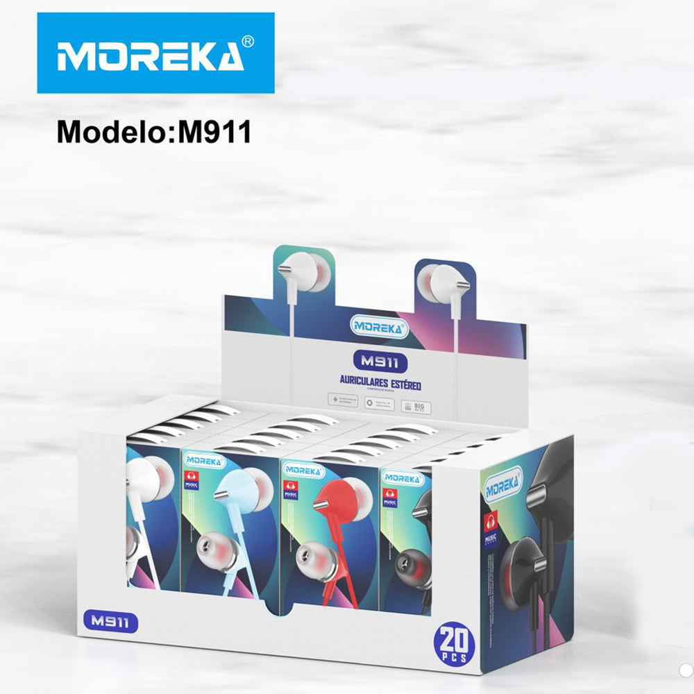 Audifonos Moreka M-911, Alámbricos, Manos Libres, 3.5mm — Bluetooth 5.3 TWS - Imagen 4