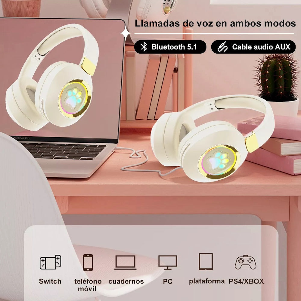 Audífonos Diadema Bluetooth Moreka BL014 Inalámbrico Plegable - Imagen 4