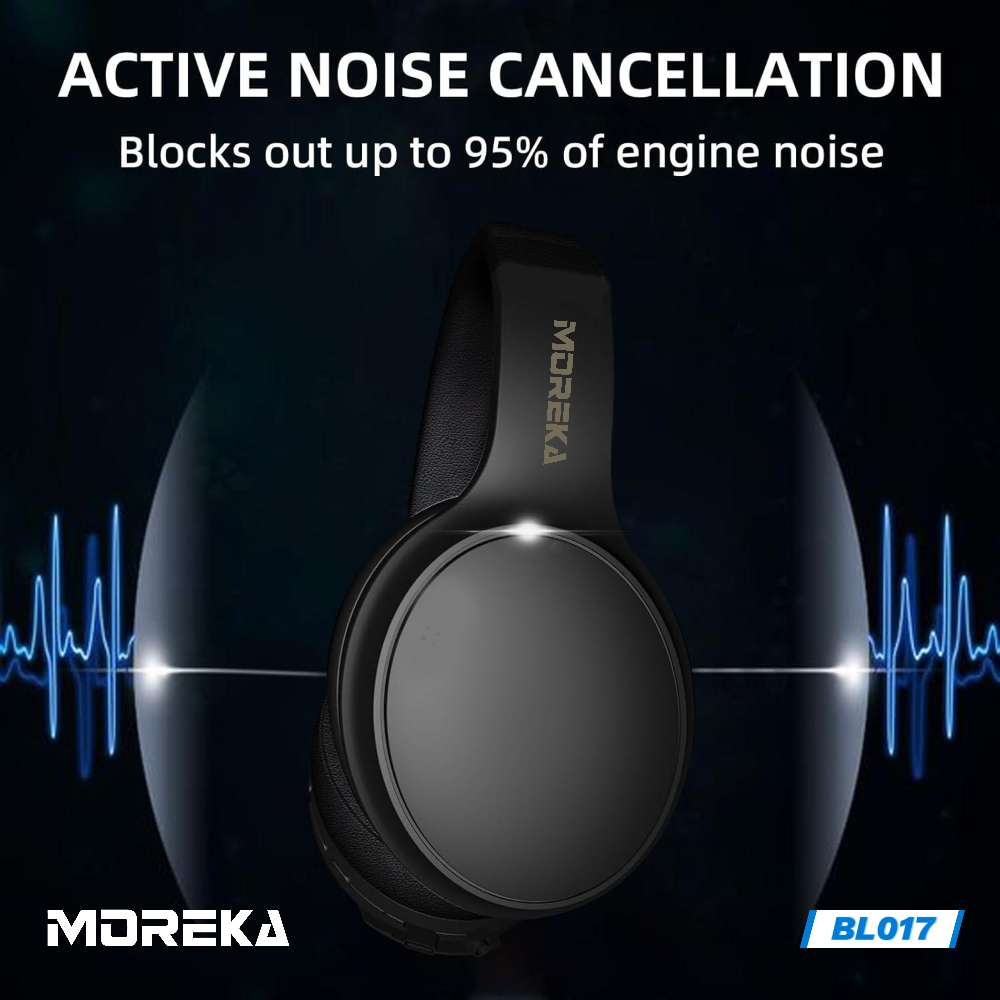Audífonos Bluetooth V5.4 Moreka BL017 200mAh 40mm Cancelación de Ruido - Imagen 6
