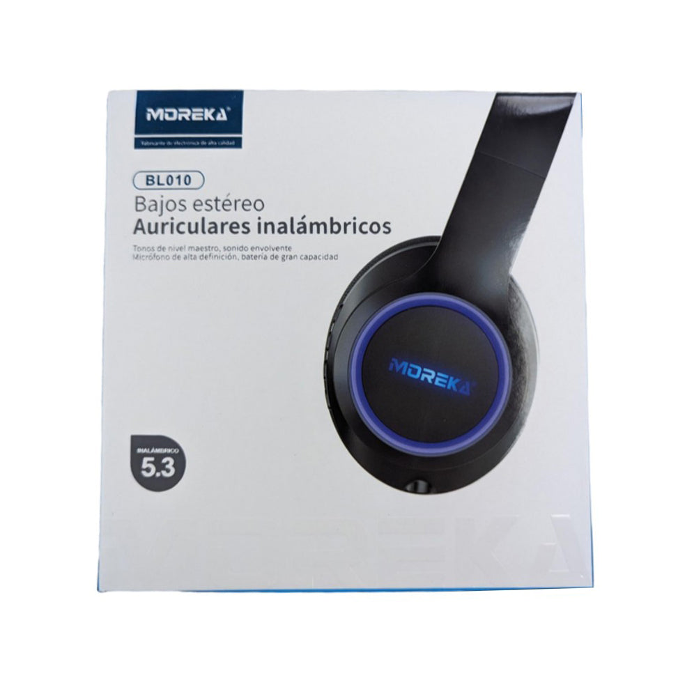 Audífonos Bluetooth V5.3 Moreka BL010 200mAh 40mm - Imagen 9