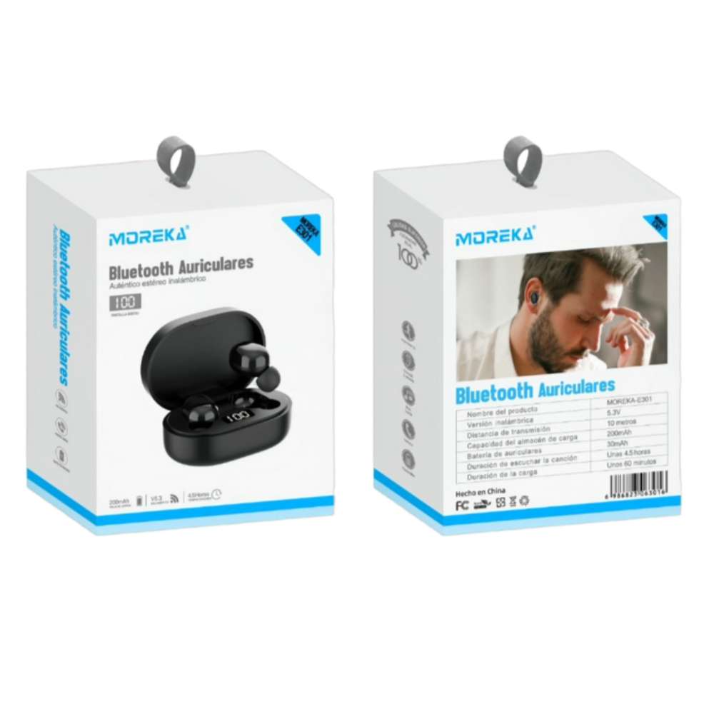Audífonos Bluetooth Moreka E301 TWS Táctil - Imagen 10