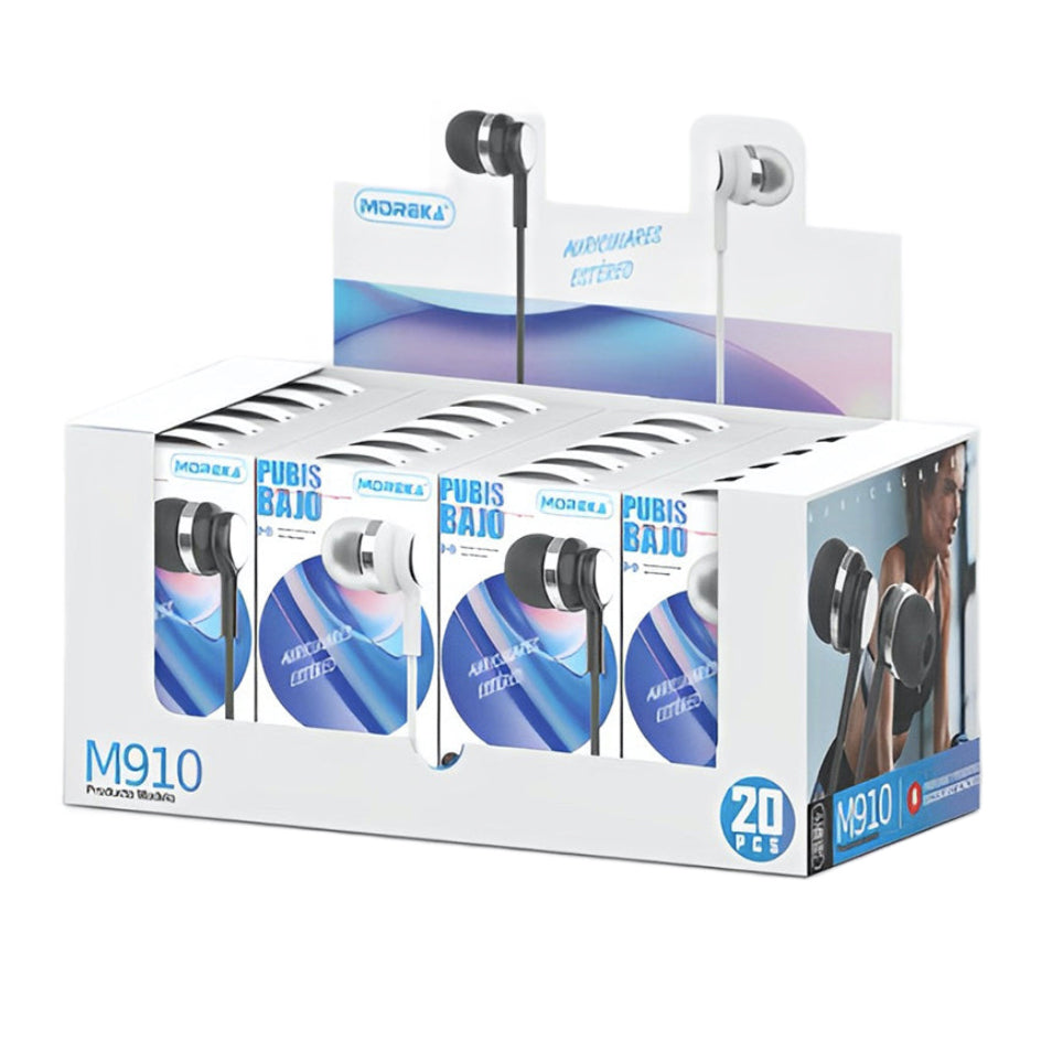 Audifonos Moreka M-910, Alámbricos, Manos Libres, 3.5mm — Bluetooth 5.3 TWS - Imagen 2