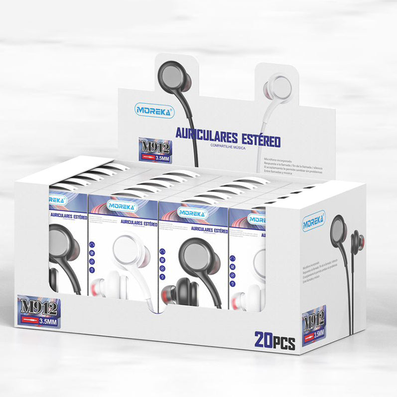 Audifonos Moreka M-912, Alámbricos, Manos Libres, 3.5mm — Bluetooth 5.3 TWS - Imagen 4