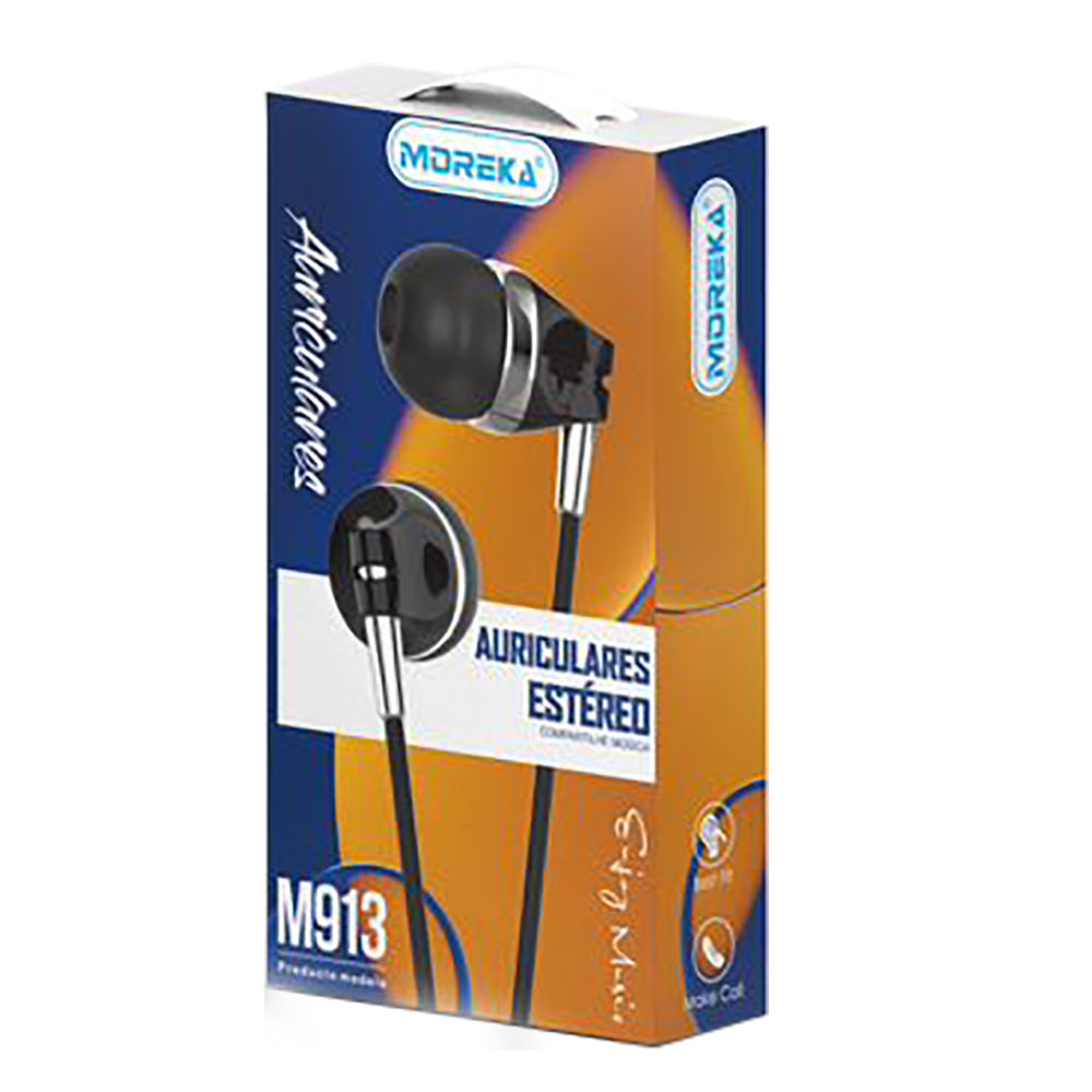 Audifonos Moreka M-913, Alámbricos, Manos Libres, 3.5mm — Bluetooth 5.3 TWS - Imagen 1