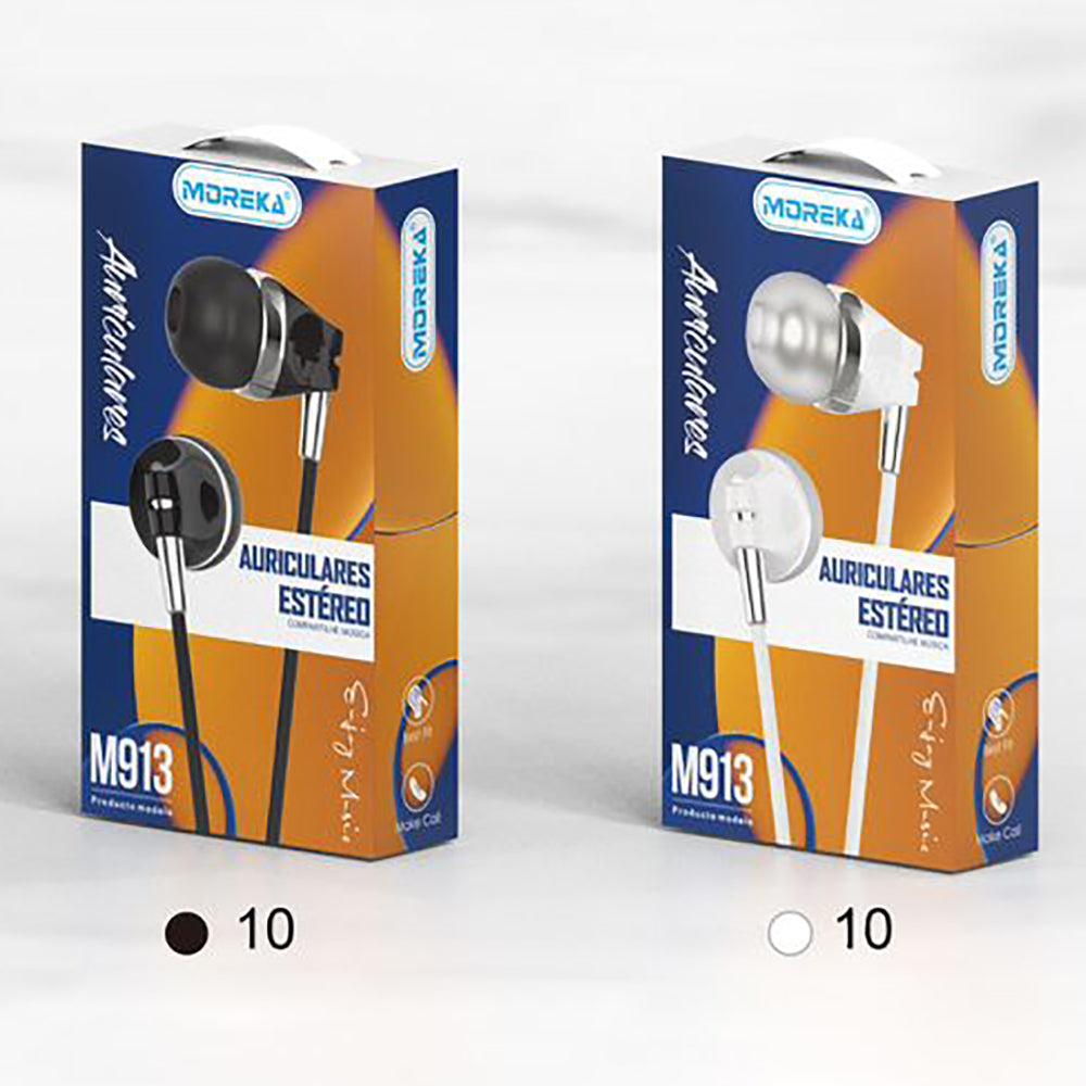 Audifonos Moreka M-913, Alámbricos, Manos Libres, 3.5mm — Bluetooth 5.3 TWS - Imagen 4