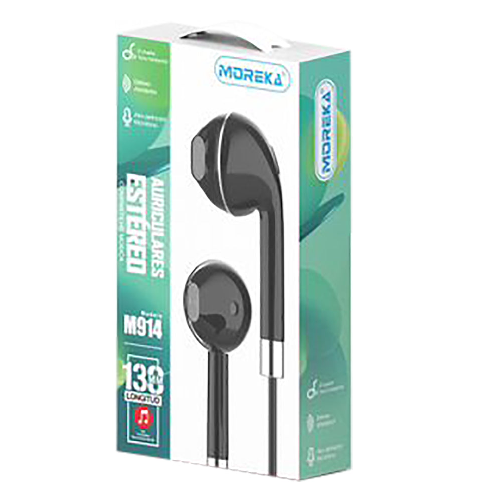 Audifonos Moreka M-914, Alámbricos, Manos Libres, 3.5mm — Bluetooth 5.3 TWS - Imagen 1