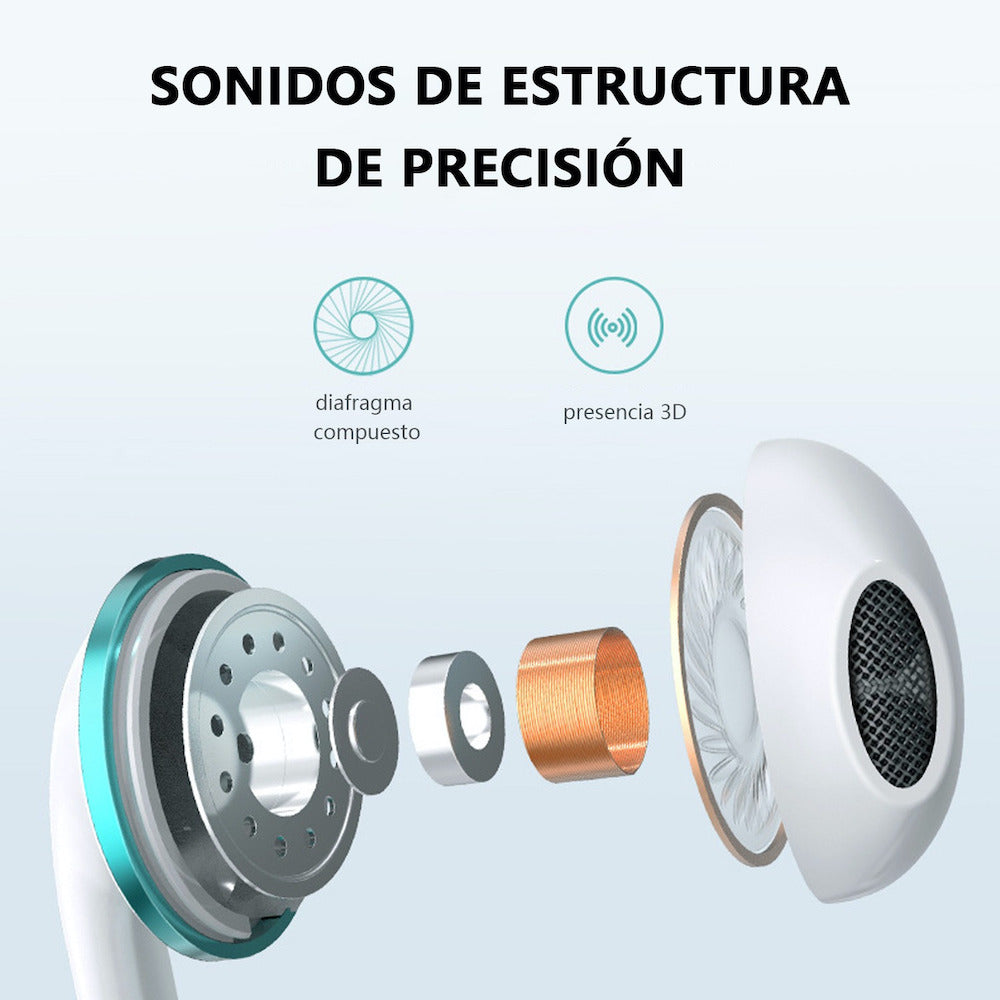 Audifonos Moreka M-914, Alámbricos, Manos Libres, 3.5mm — Bluetooth 5.3 TWS - Imagen 4