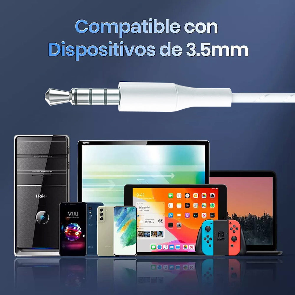 Audifonos Moreka M-914, Alámbricos, Manos Libres, 3.5mm — Bluetooth 5.3 TWS - Imagen 5